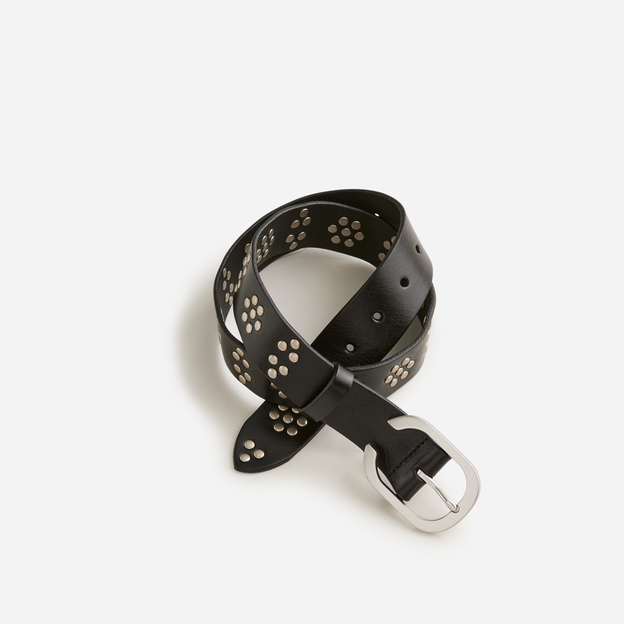Mari Giudicelli x J.Crew studded belt in Italian leather