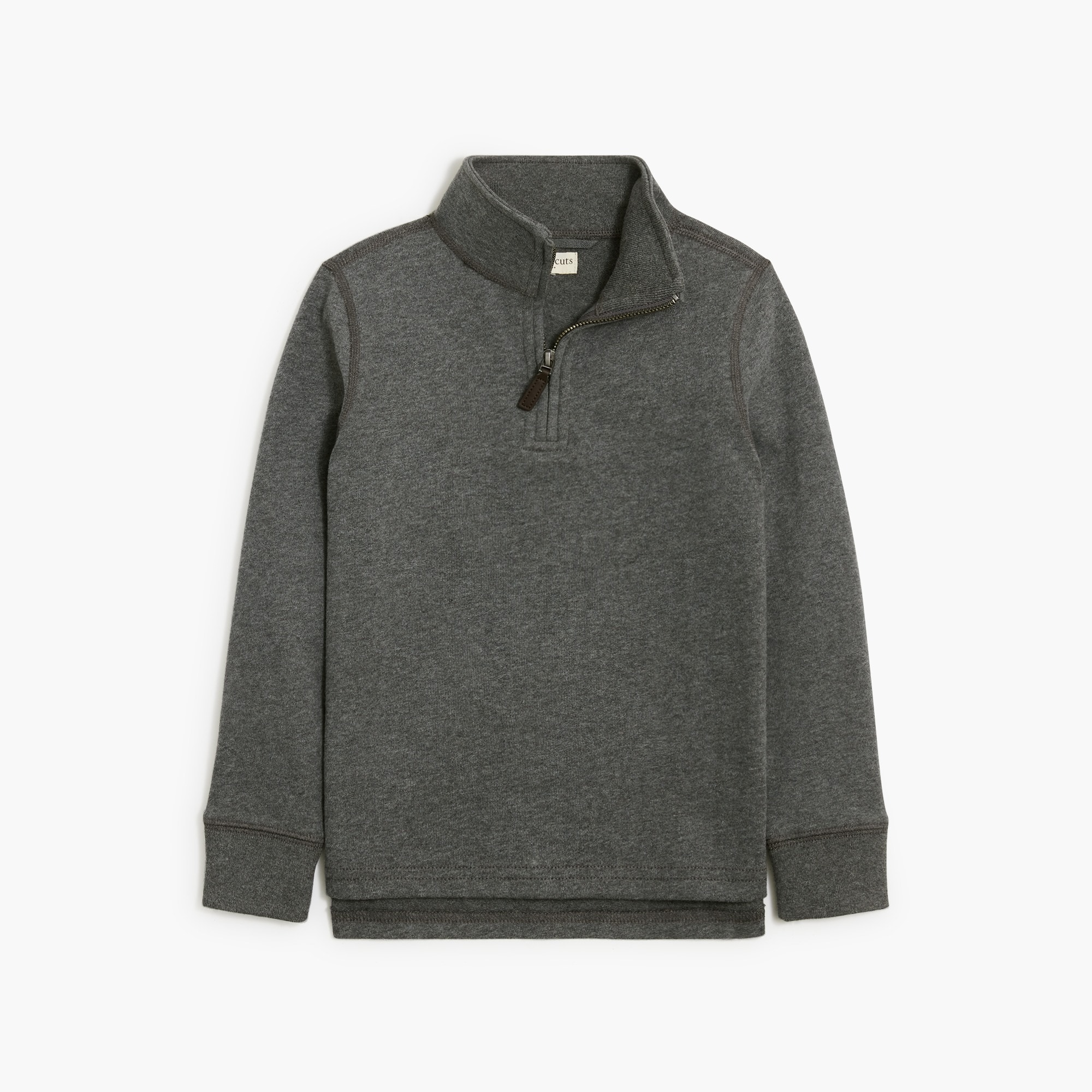 Boys' sueded half-zip popover sweatshirt