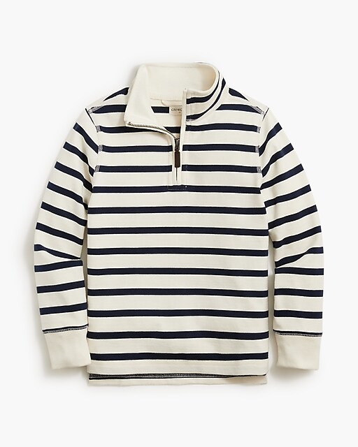 boys Boys' striped sueded half-zip popover sweatshirt