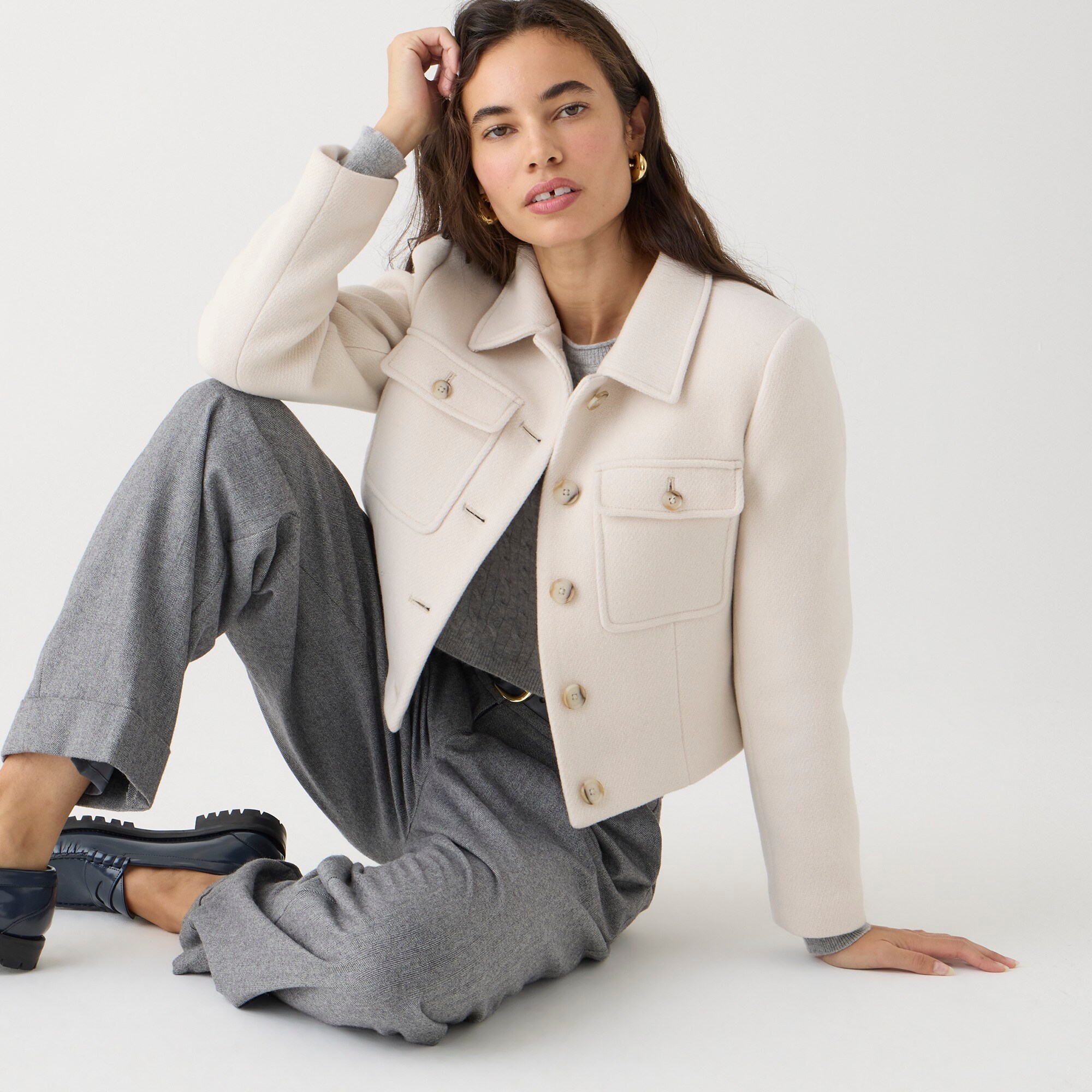 J.Crew Lady Jacket In Italian Stadiumcloth Wool For Women