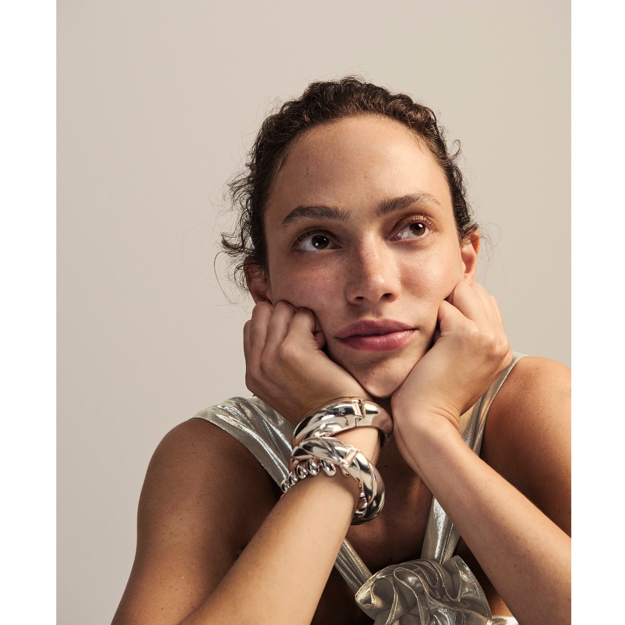 Ridged cuff bracelet