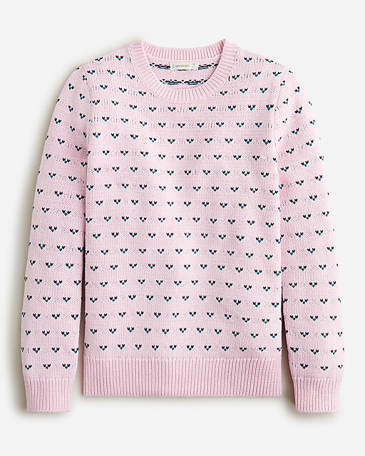  Kids' crewneck sweater in bird's-eye stitch