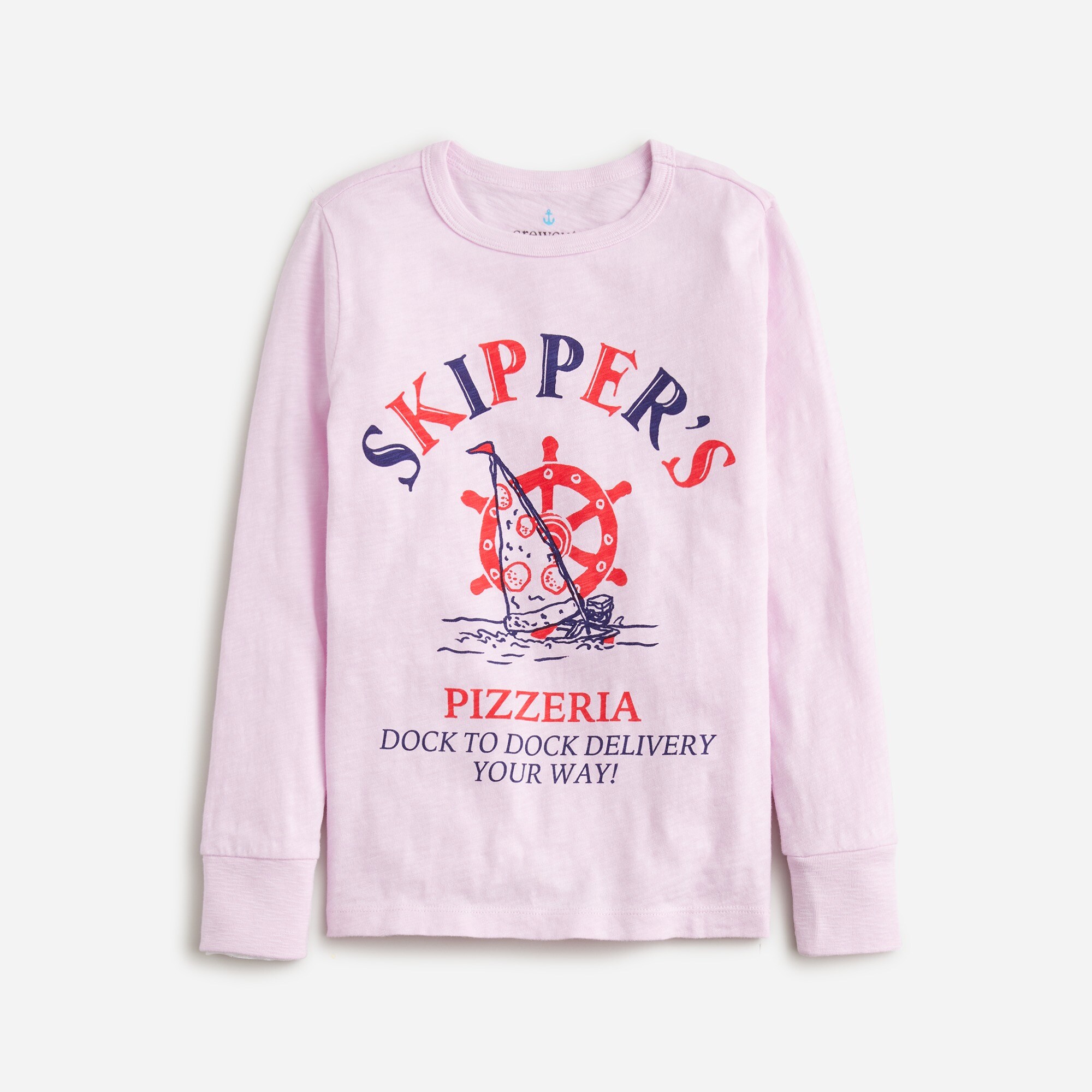 boys Boys' long-sleeve &quot;Skipper's PIZZERIA&quot; graphic T-shirt