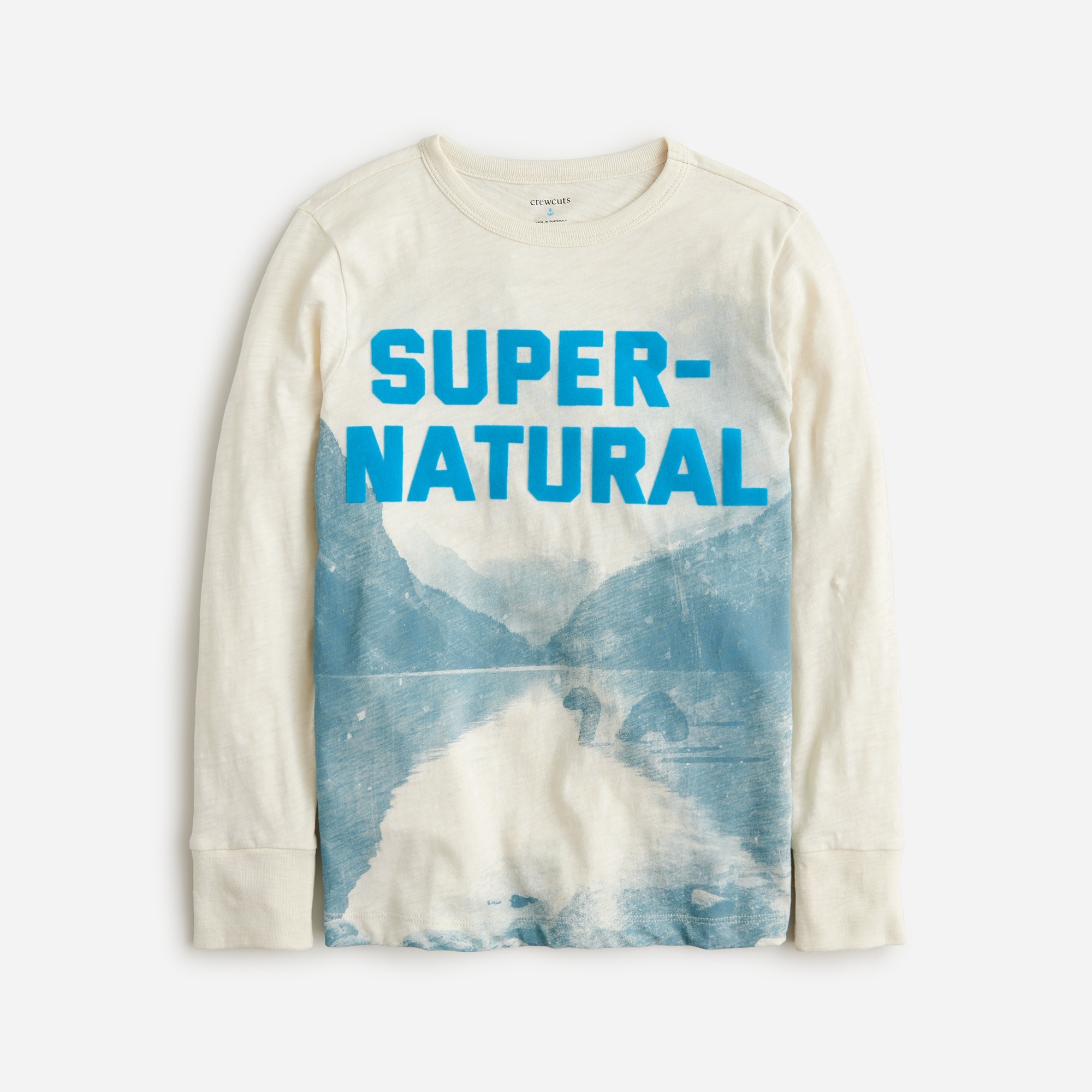  Kids' long-sleeve &quot;supernatural&quot; graphic T-shirt