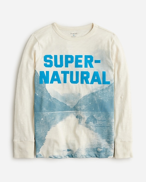  Kids' long-sleeve &quot;supernatural&quot; graphic T-shirt