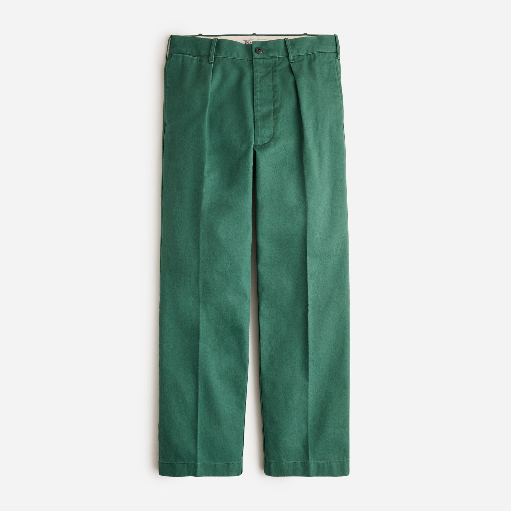 Wallace & Barnes Pleated Creased Work Pant In Heavyweight Twill