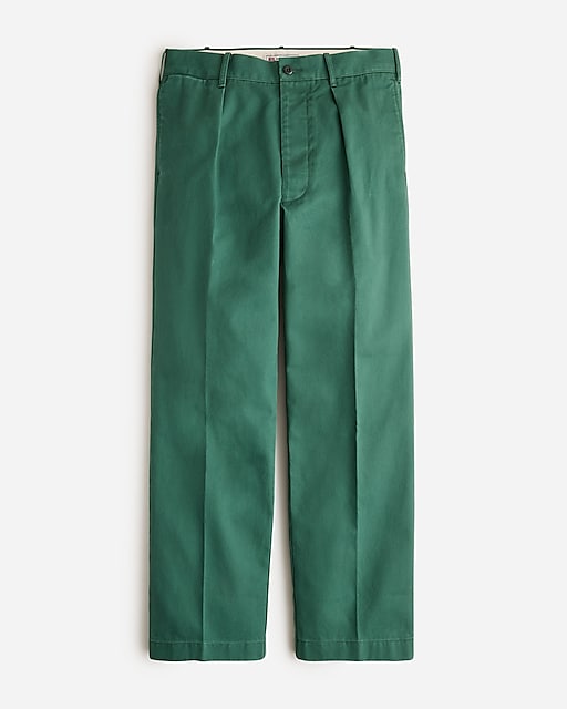  Wallace &amp; Barnes pleated creased work pant in heavyweight twill