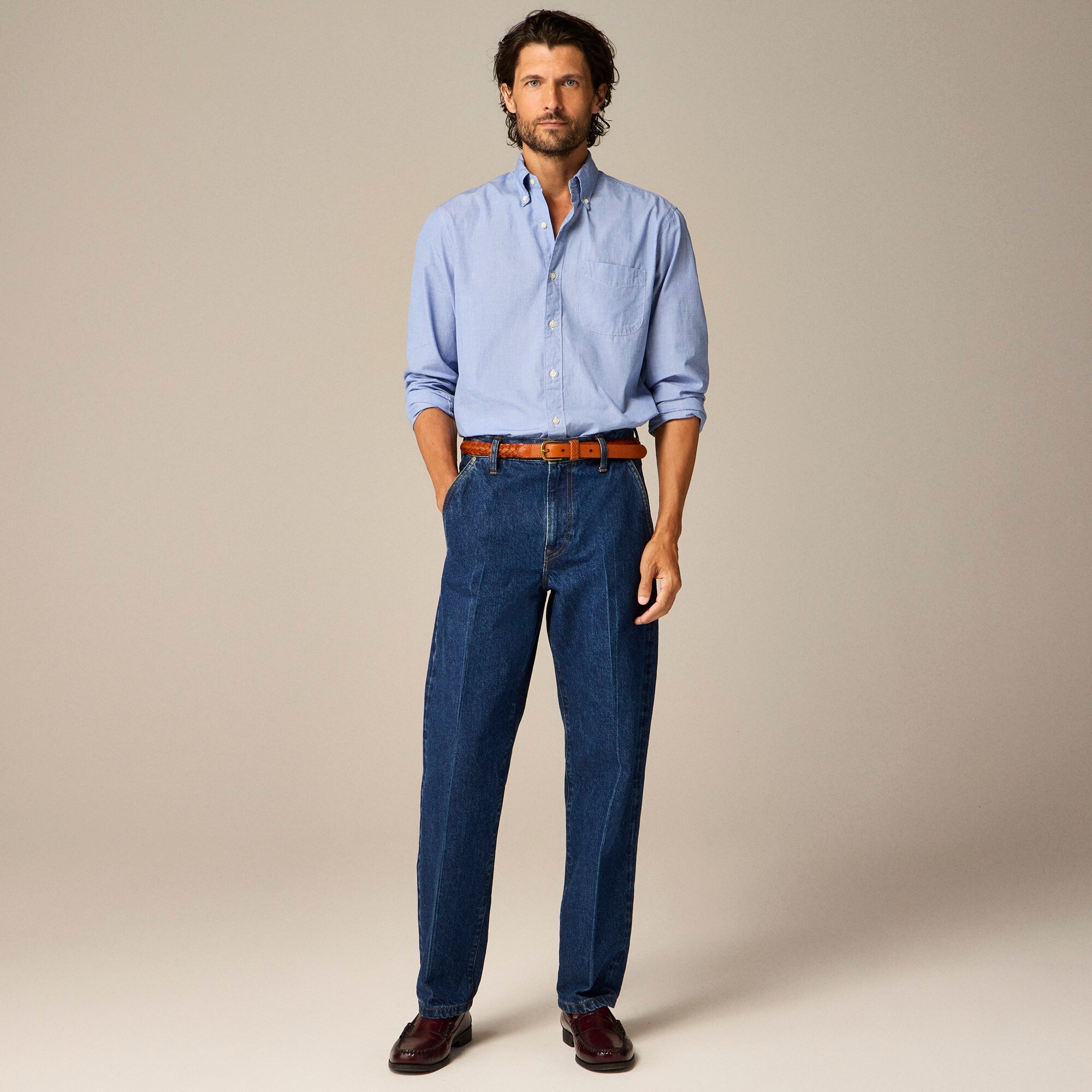 定価8 J.CREW Wallace & Barnes 本革 ボストンバッグ バッグ