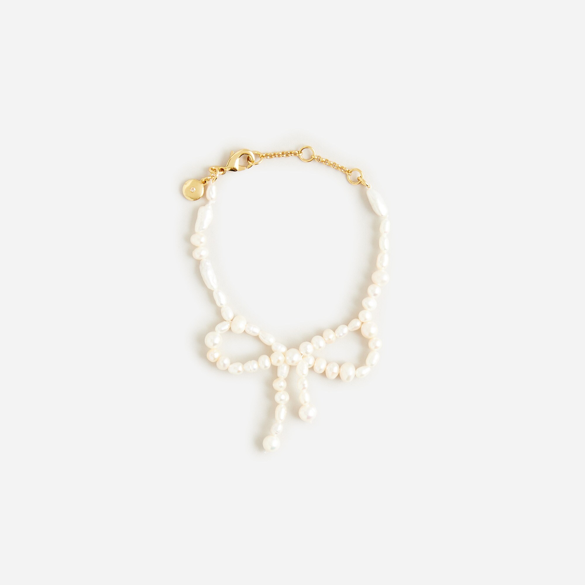 womens Freshwater pearl bow bracelet