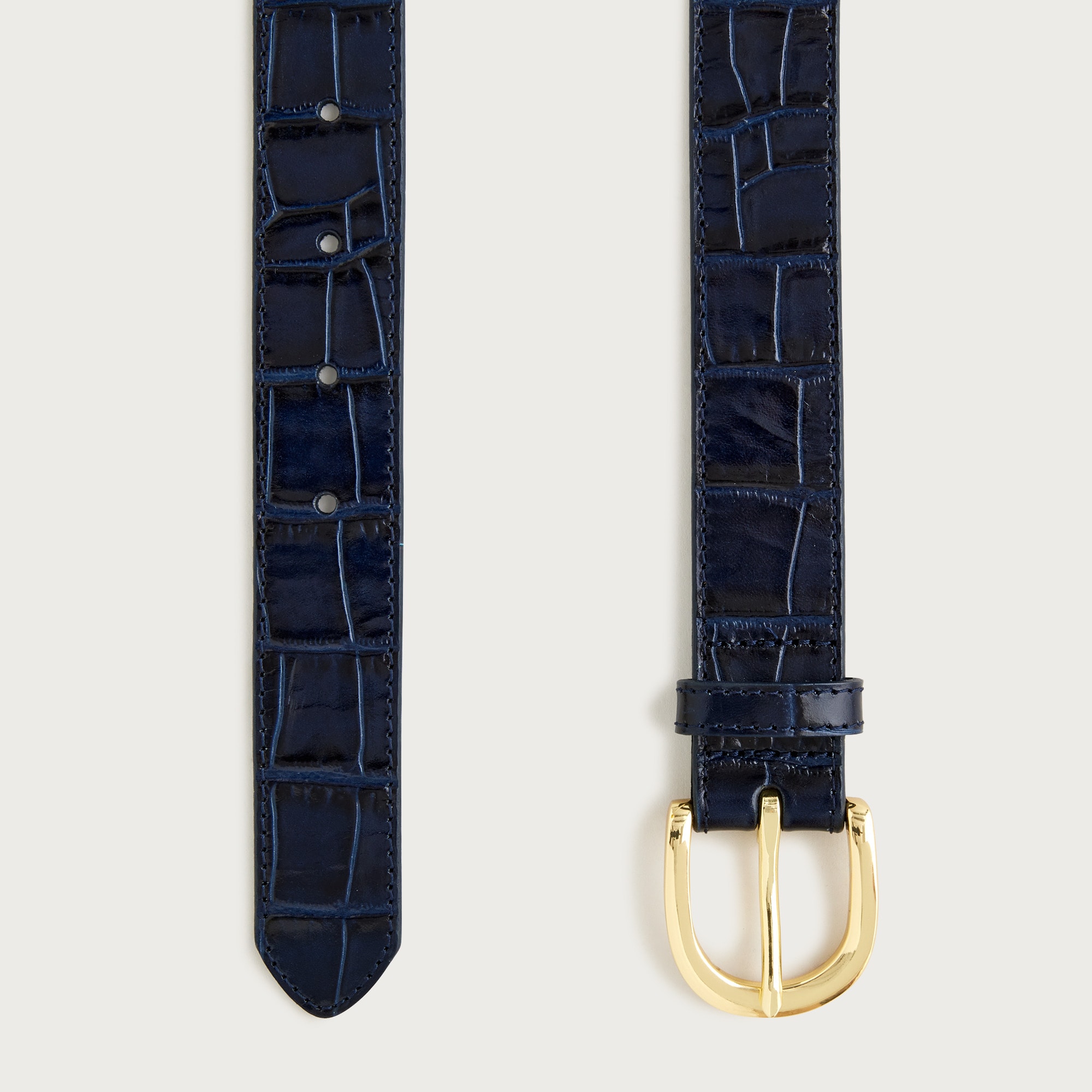 Classic belt in croc-embossed leather