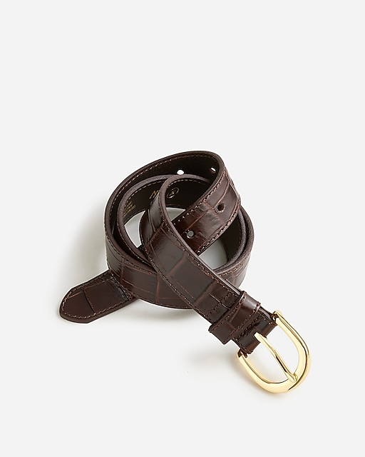 womens Classic belt in croc-embossed leather
