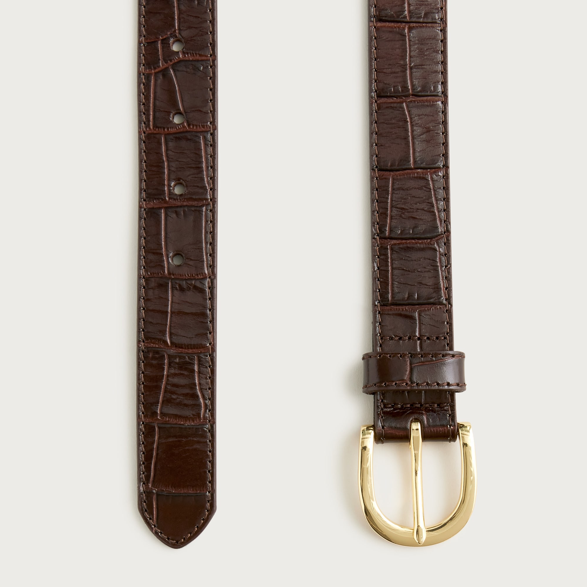 Classic belt in croc-embossed leather