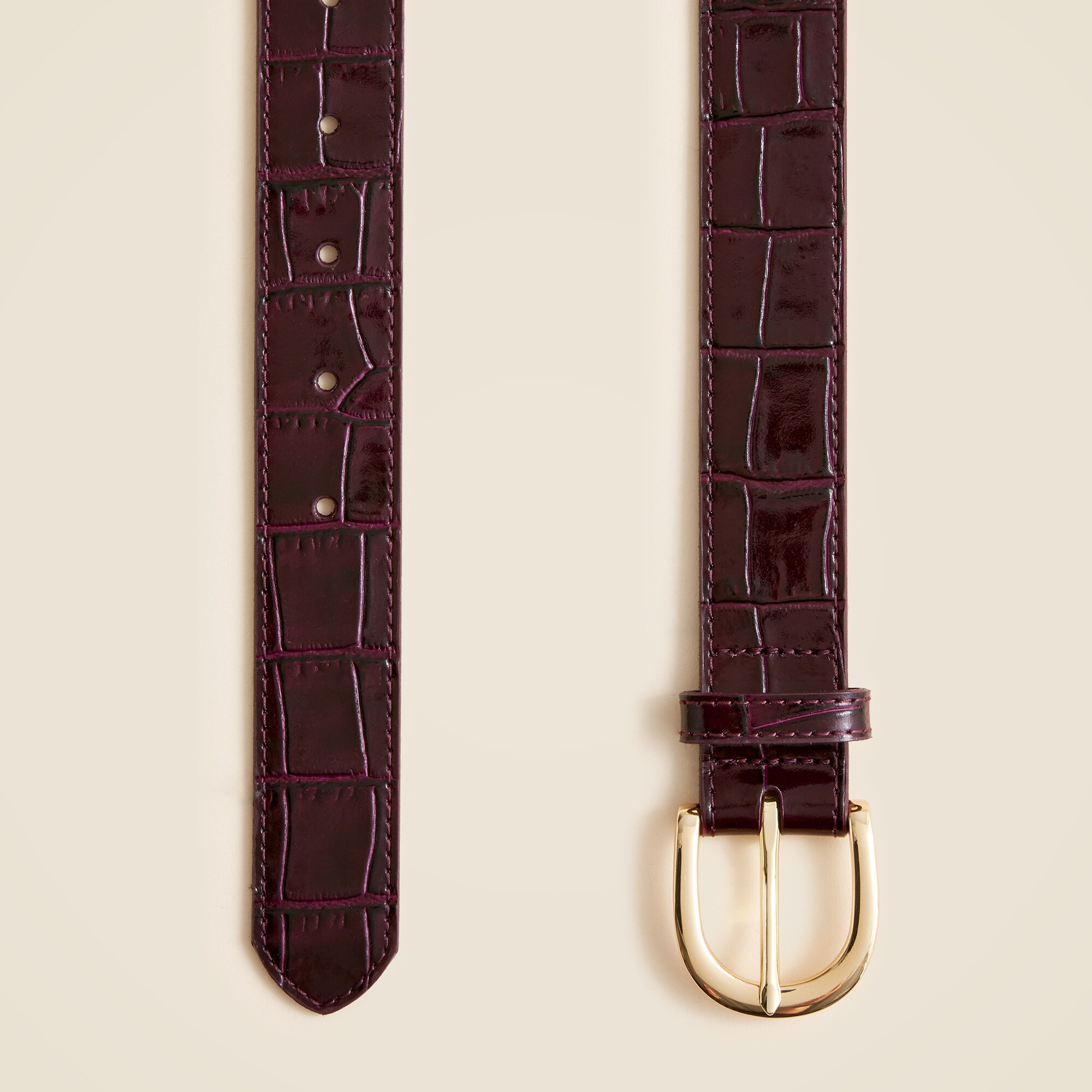 Classic belt in croc-embossed leather - thumbnail 6