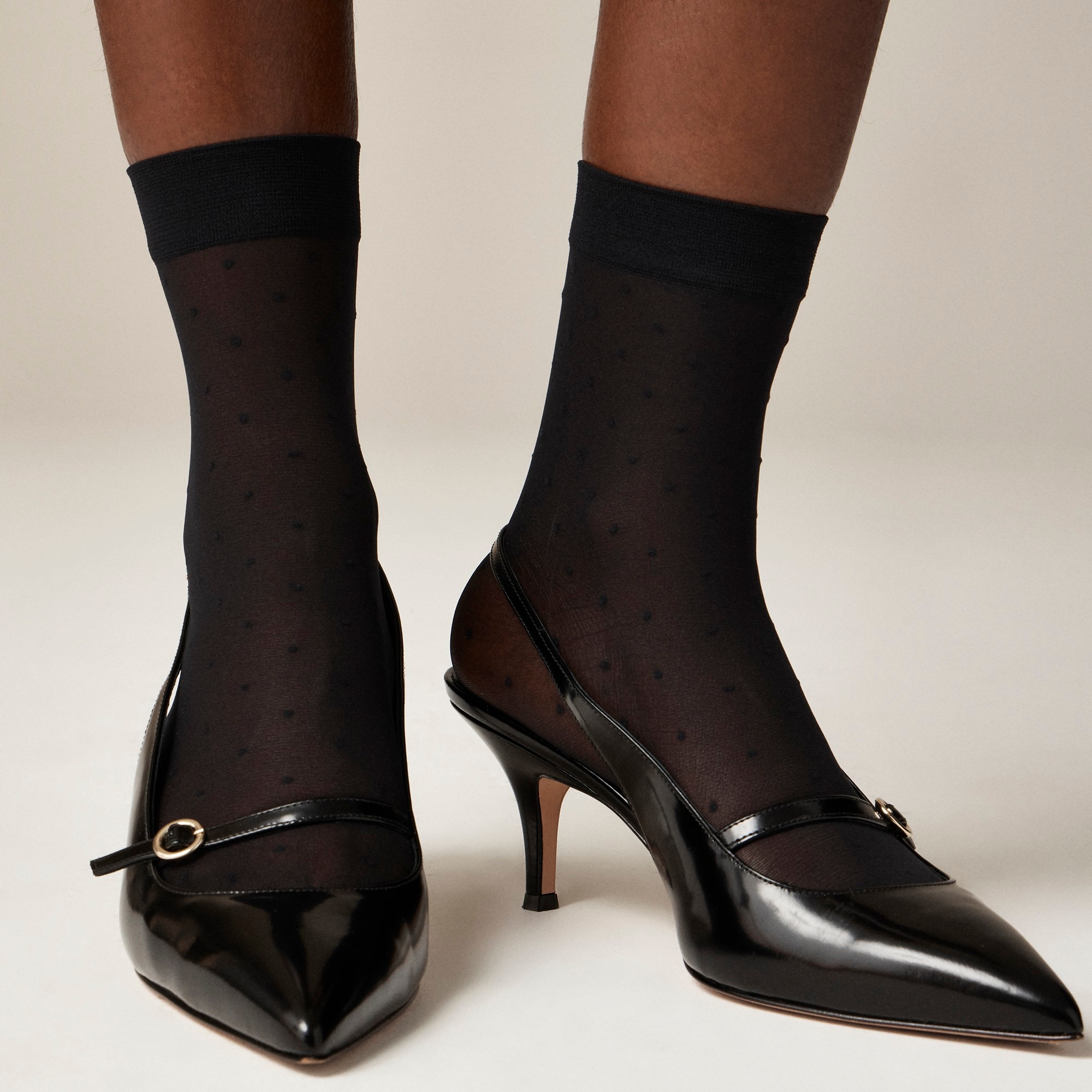  Sheer Swiss-dot socks three-pack