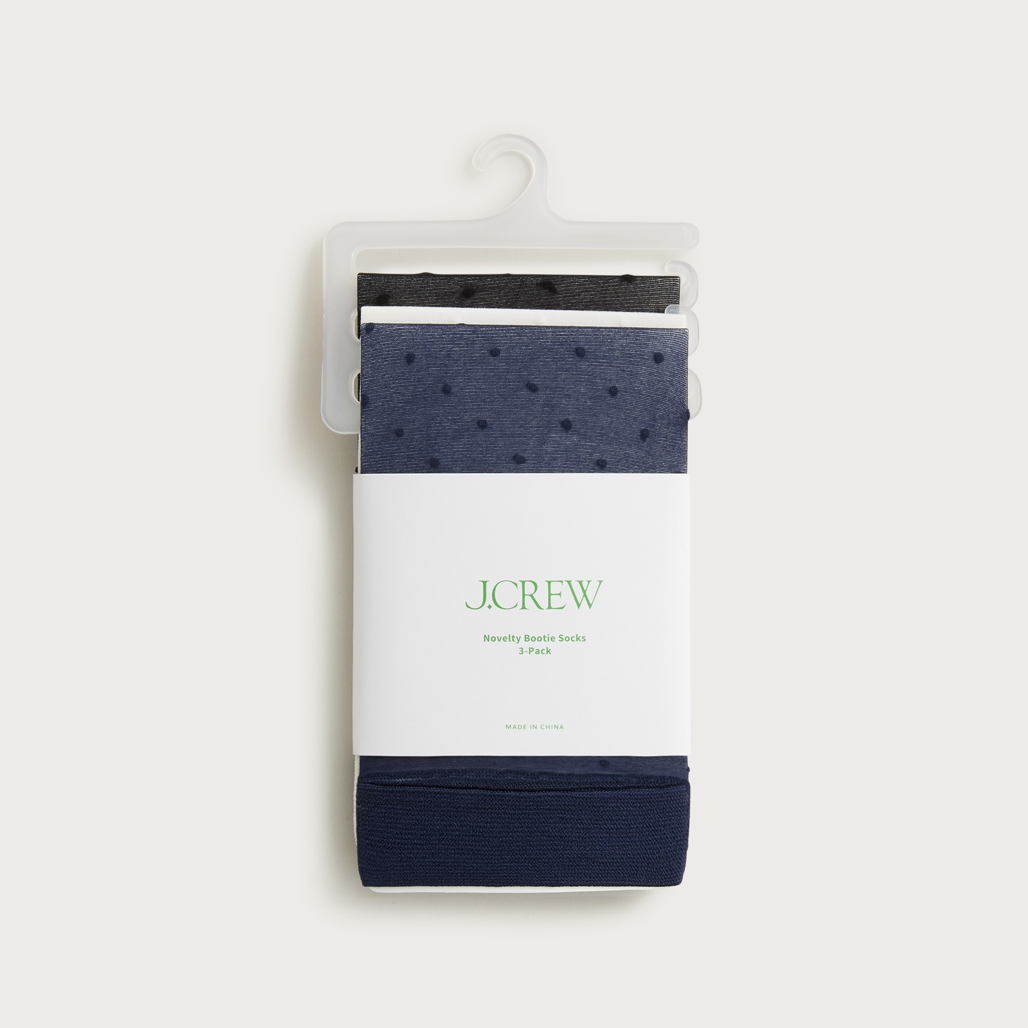 Sheer Swiss-dot socks three-pack