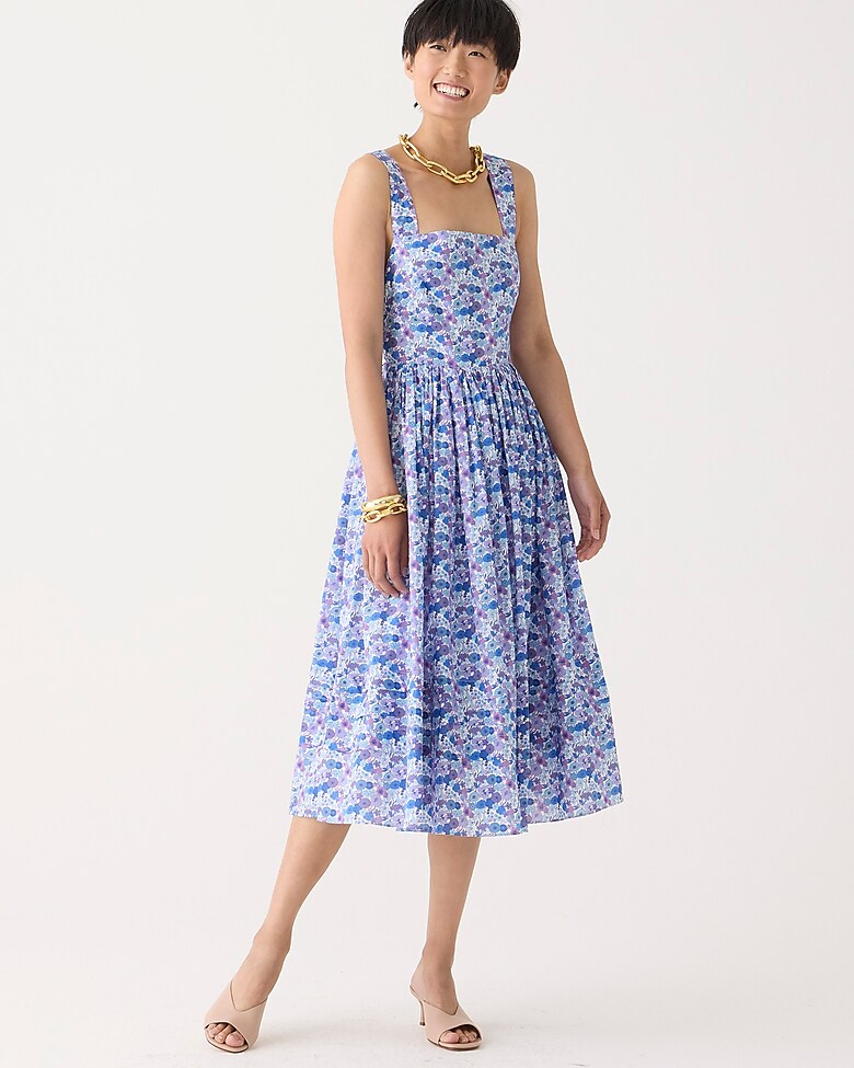 J.Crew: New Apron Dress In Liberty® Arrow Floral Fabric For Women