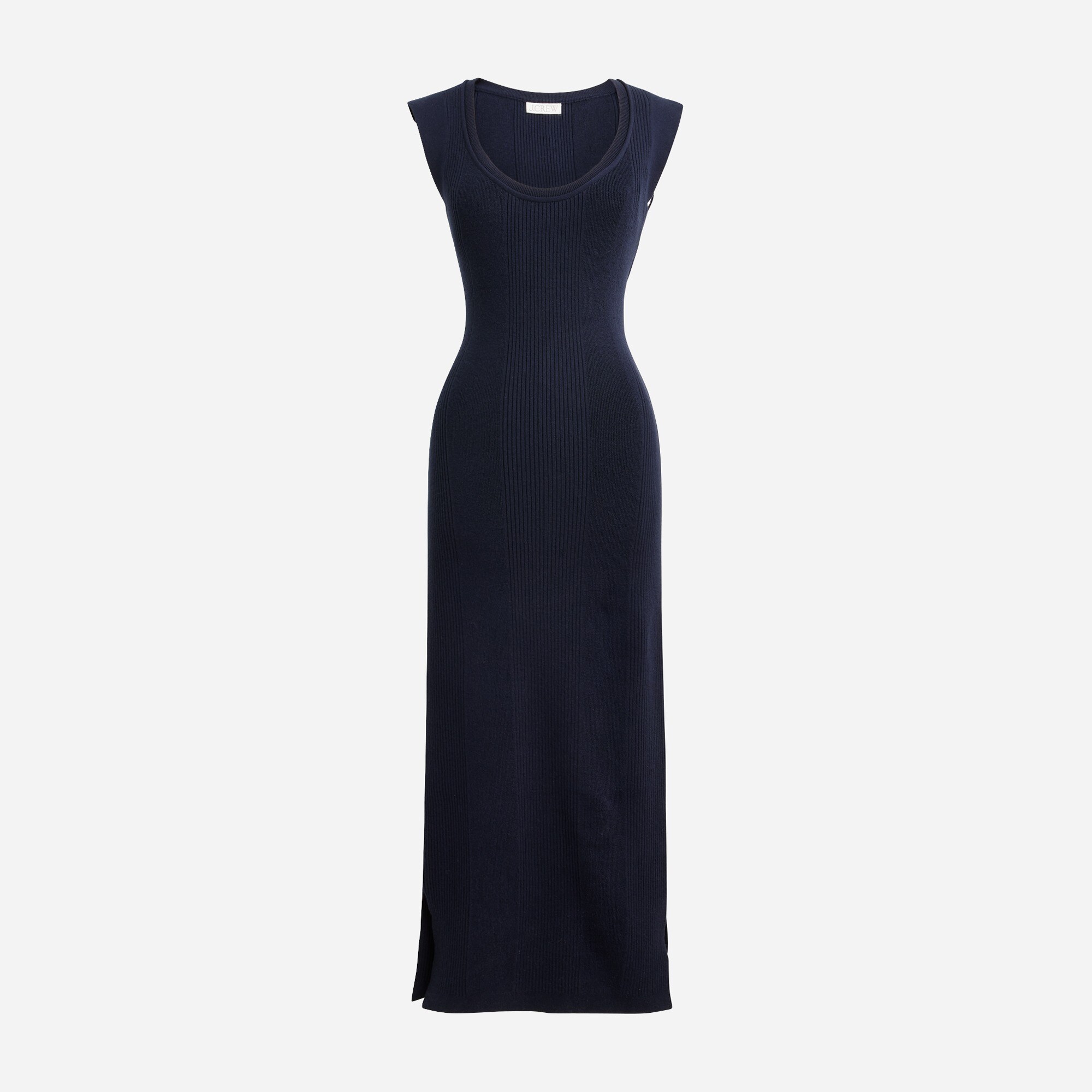 Sleeveless ribbed sweater-dress