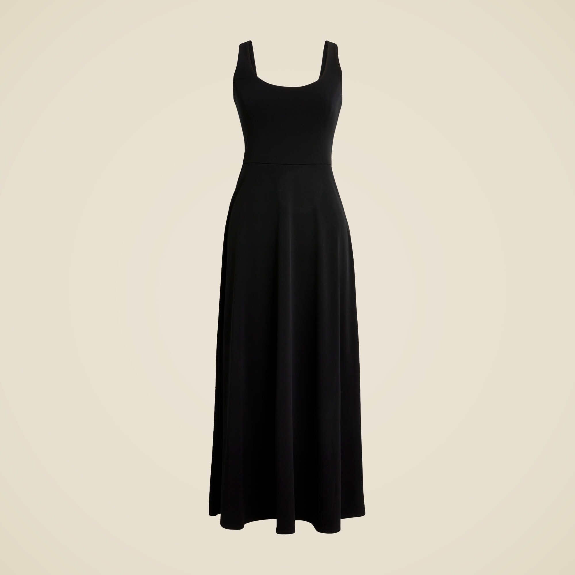 Scoopneck A-line midi dress in matte jersey