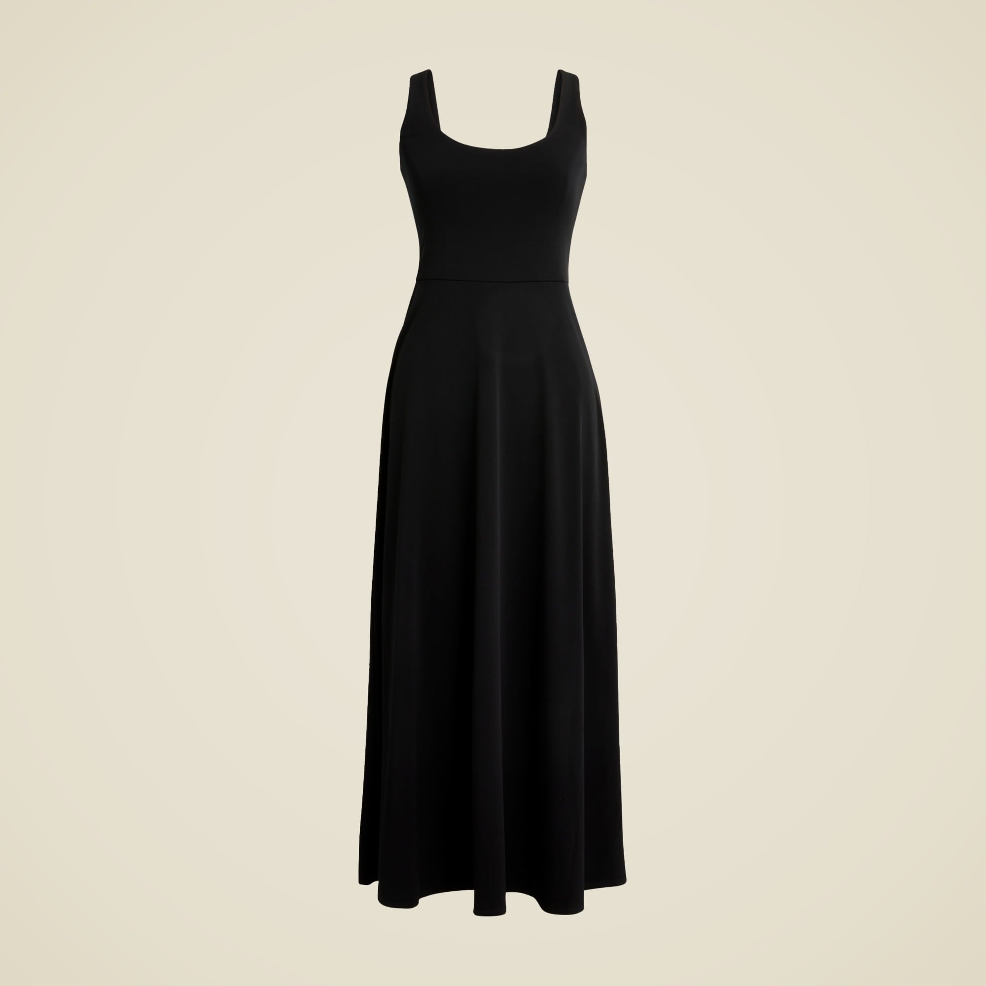 Scoopneck A-line midi dress in matte jersey