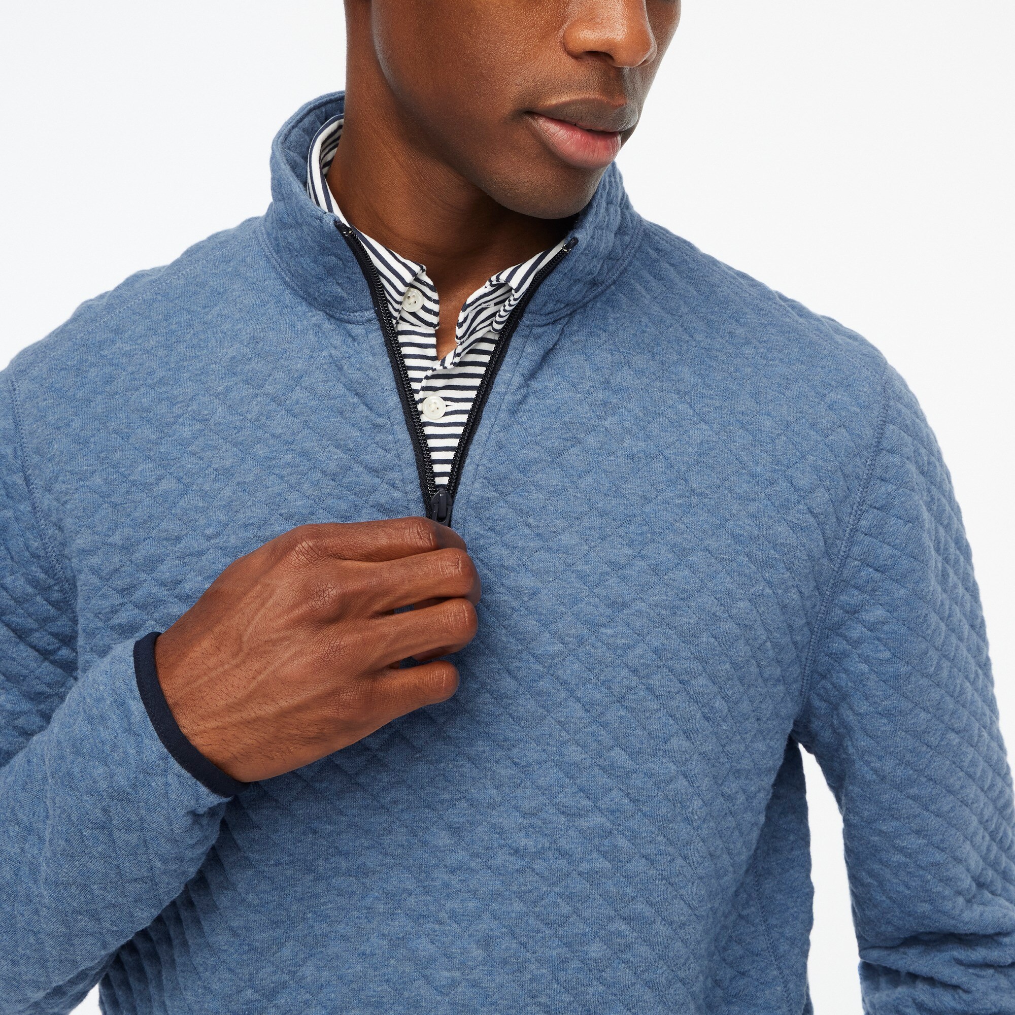 Quilted half-zip