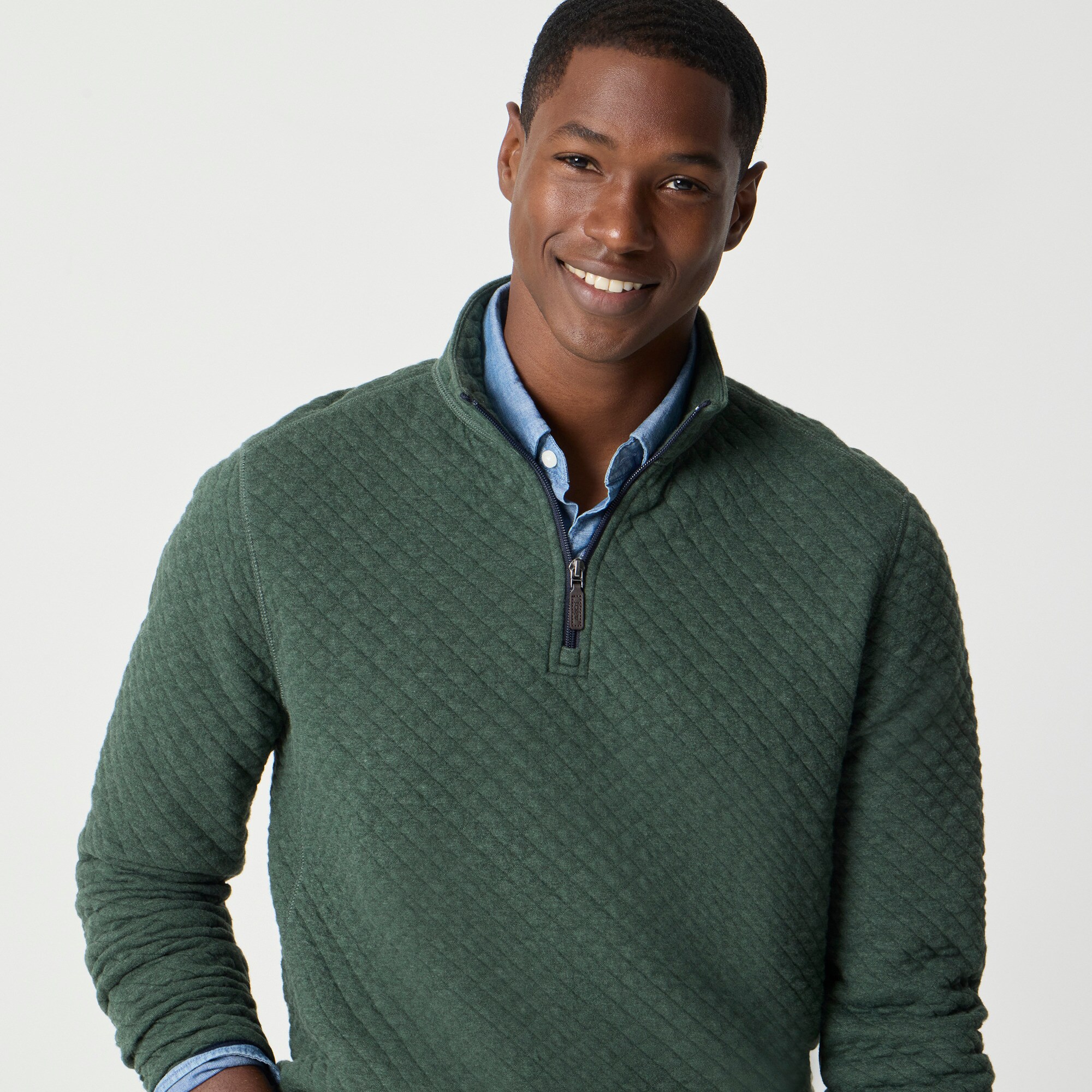 Quilted half-zip