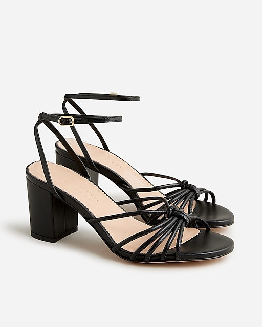  Lucie strappy block-heel sandals in Italian leather