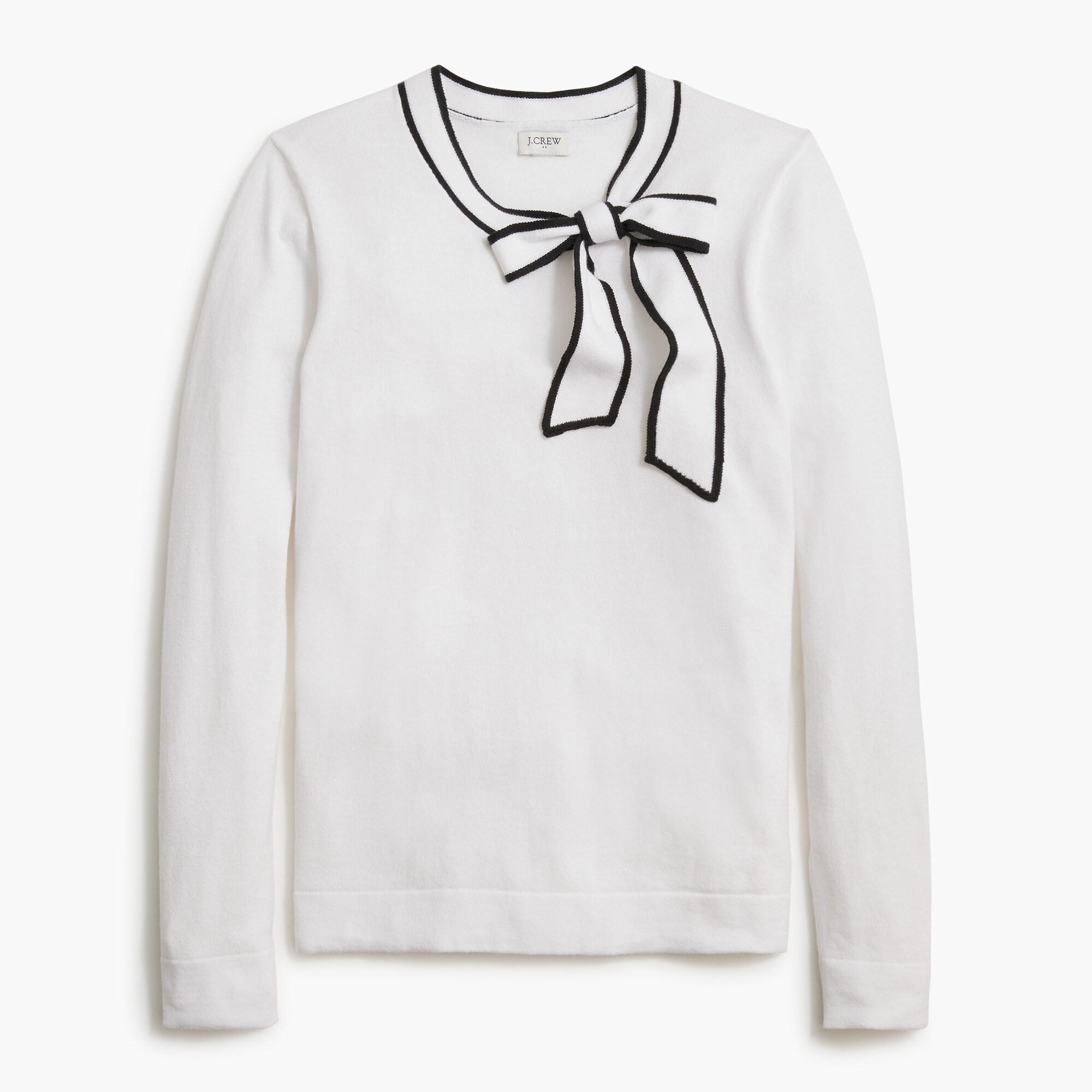 Tie-neck bow sweater