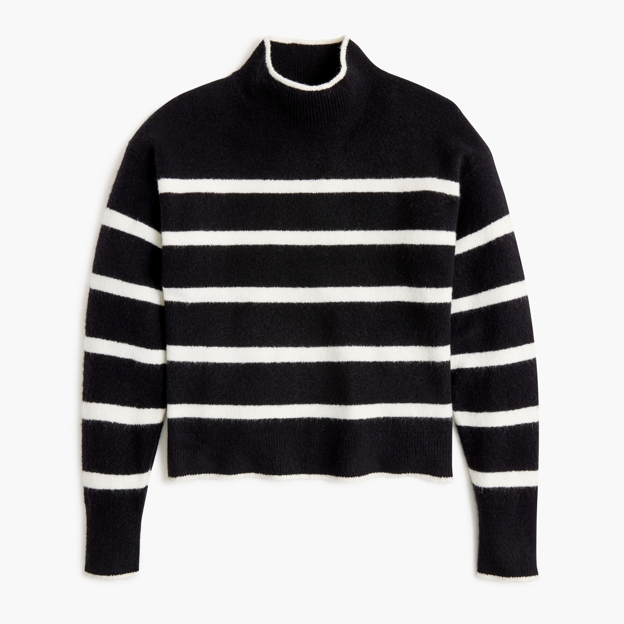 Mockneck sweater in extra-soft yarn