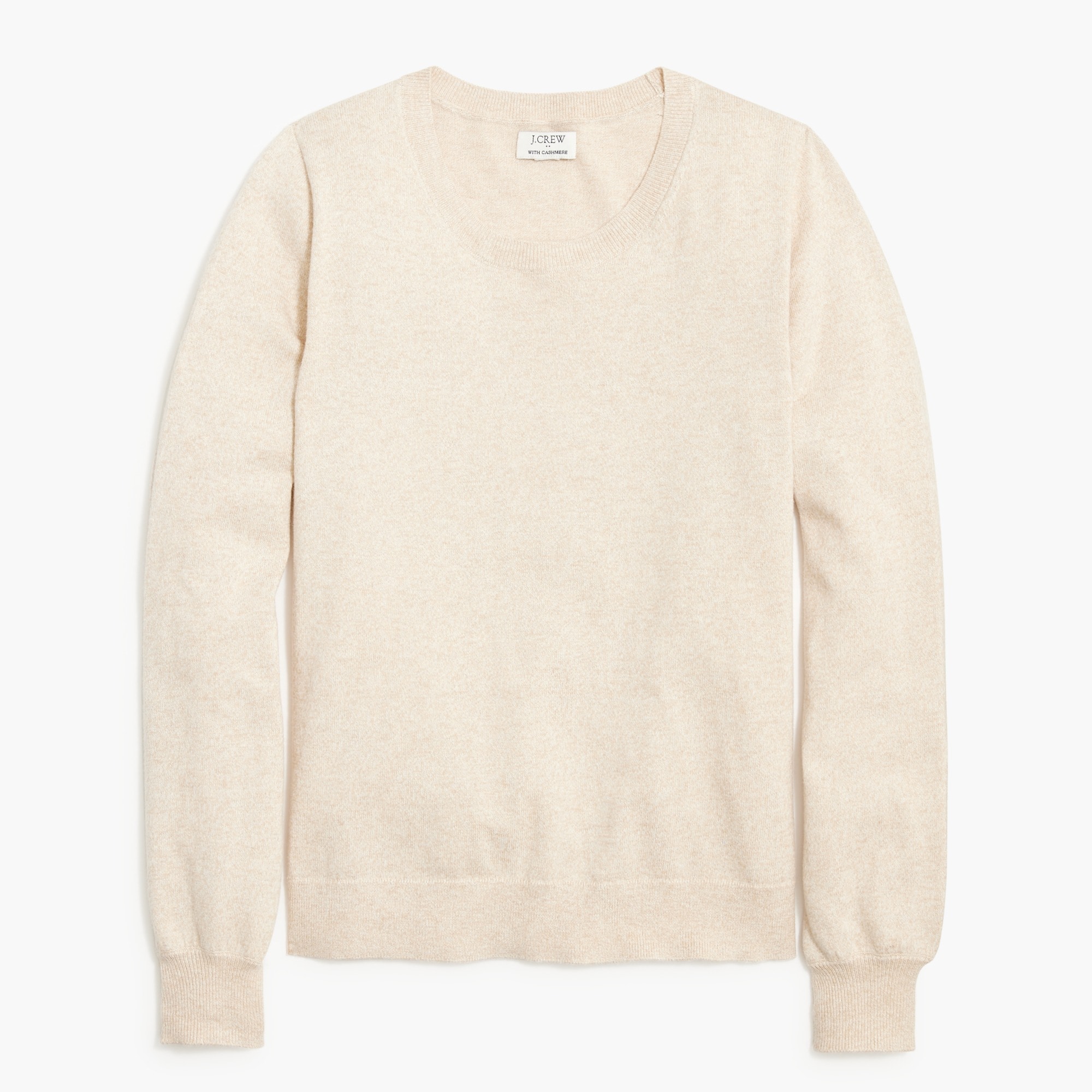 Cotton-blend puff-sleeve sweater