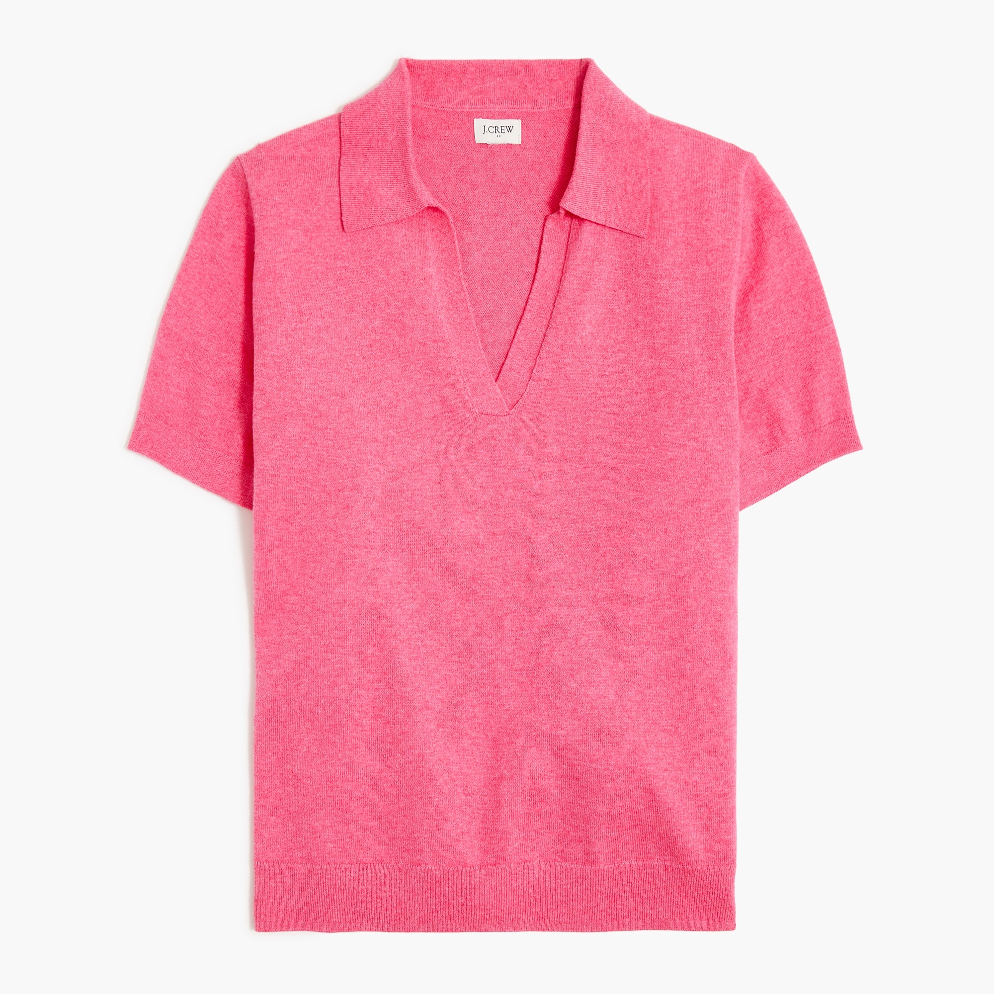Cotton-blend polo sweater