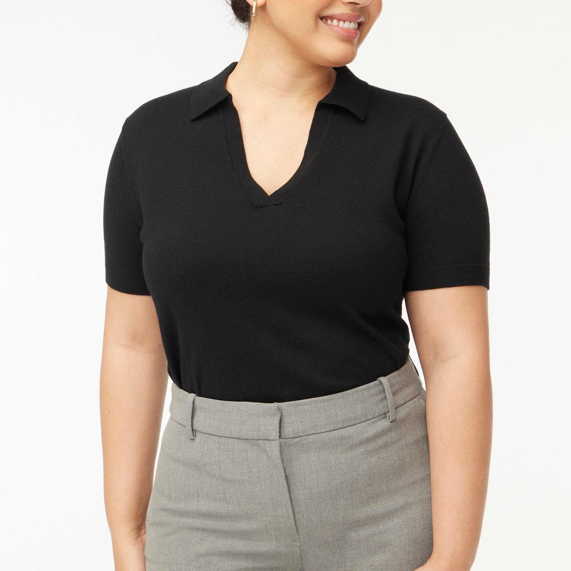 Women's Slim Fit Polo Collar Sweater main image 1