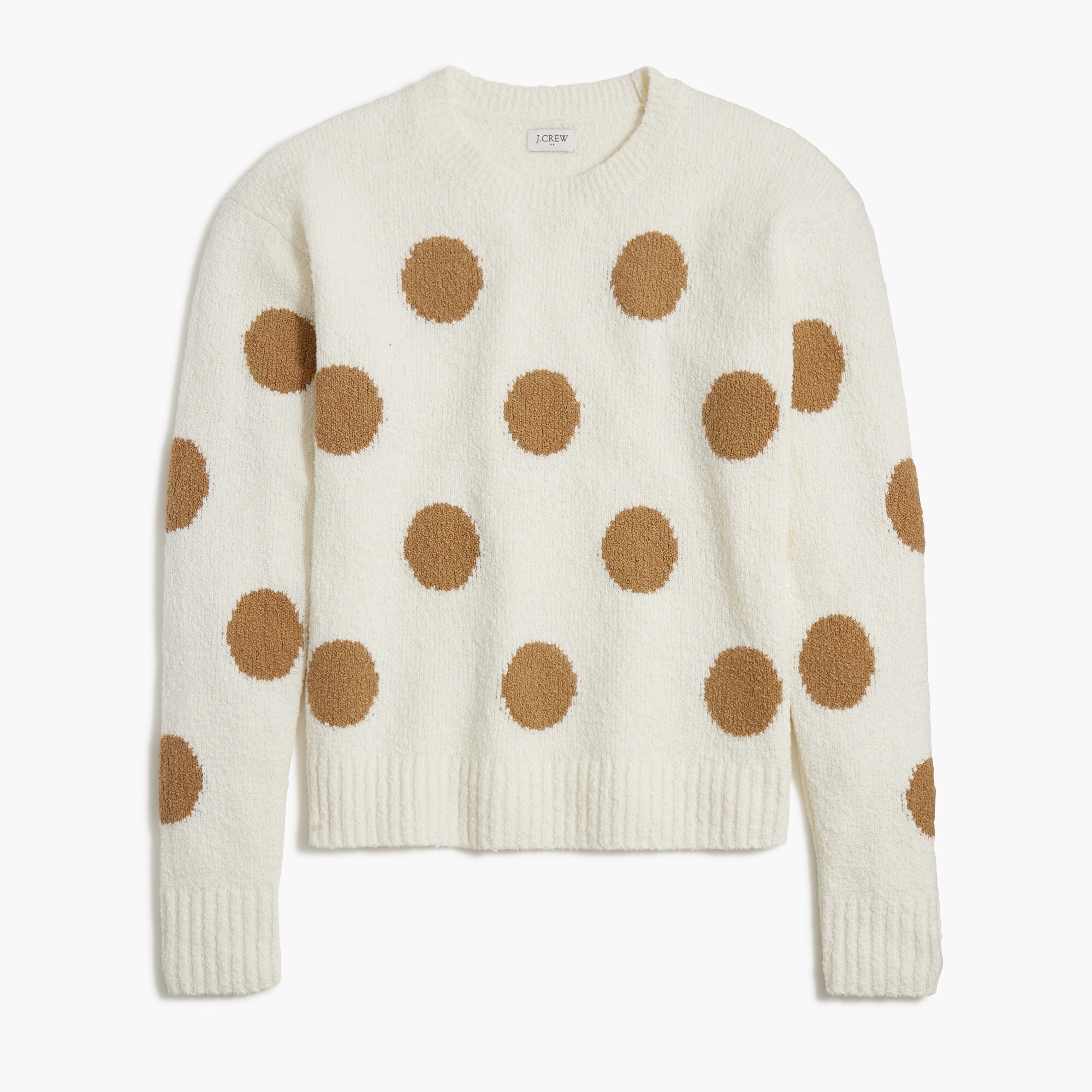 polka-dot crewneck sweater for women