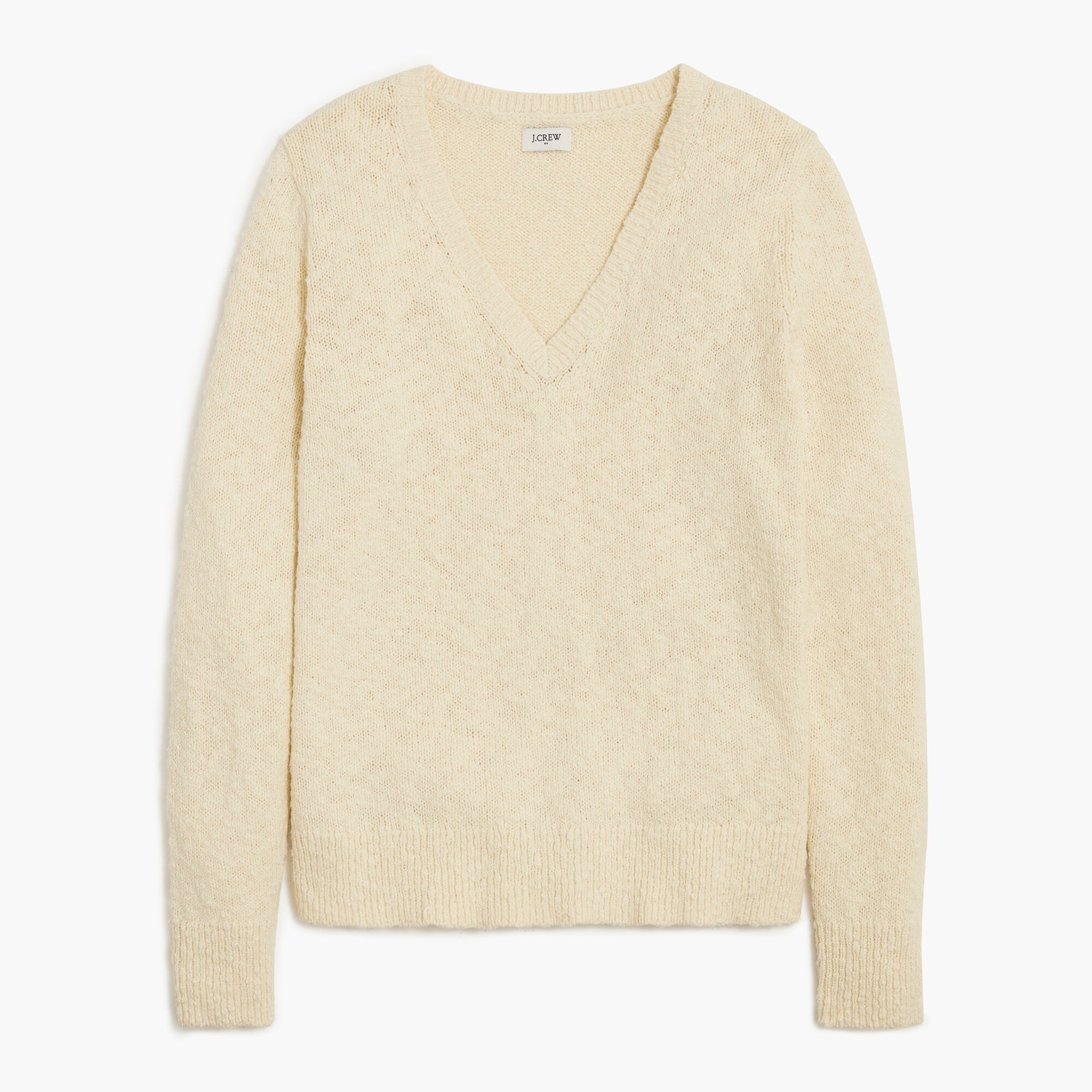 v-neck slub sweater for women