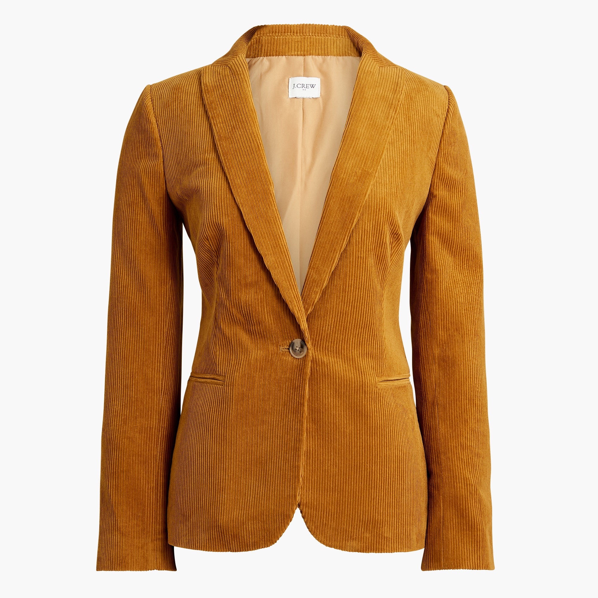 Corduroy one-button blazer