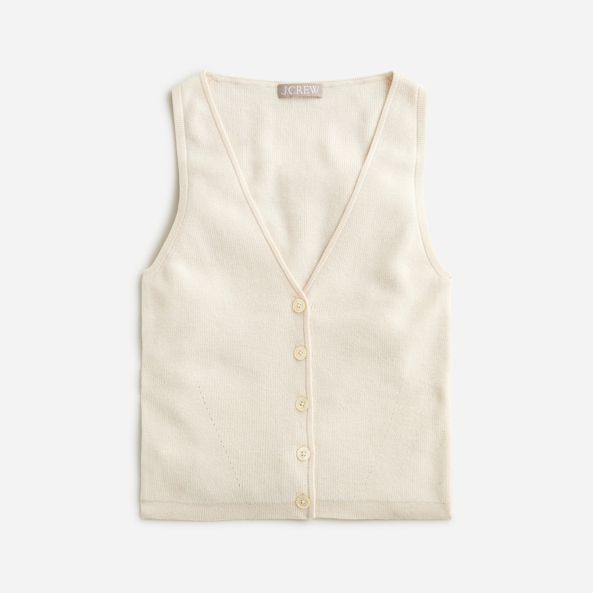 Fitted button-up sweater-vest