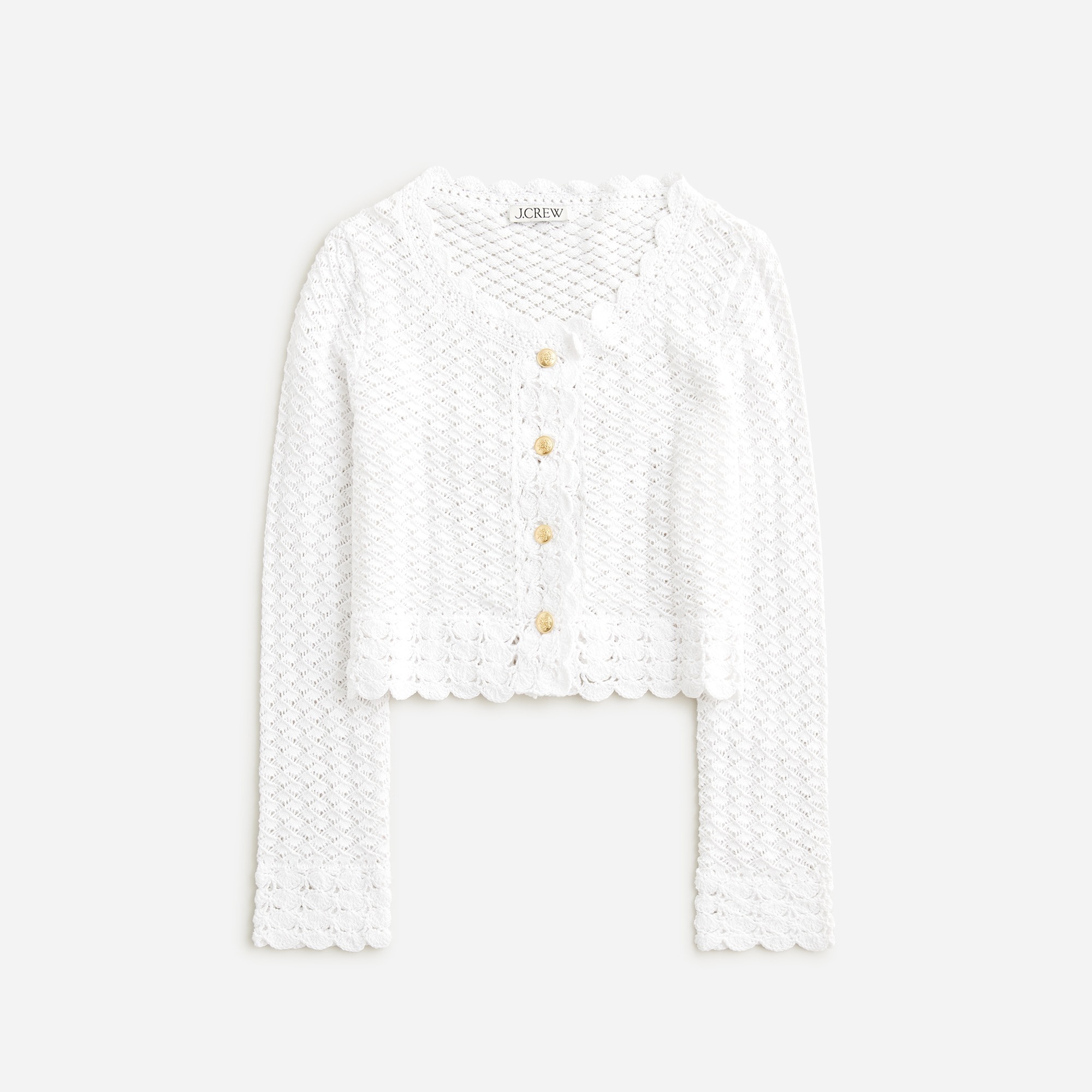  Crochet cropped cardigan sweater
