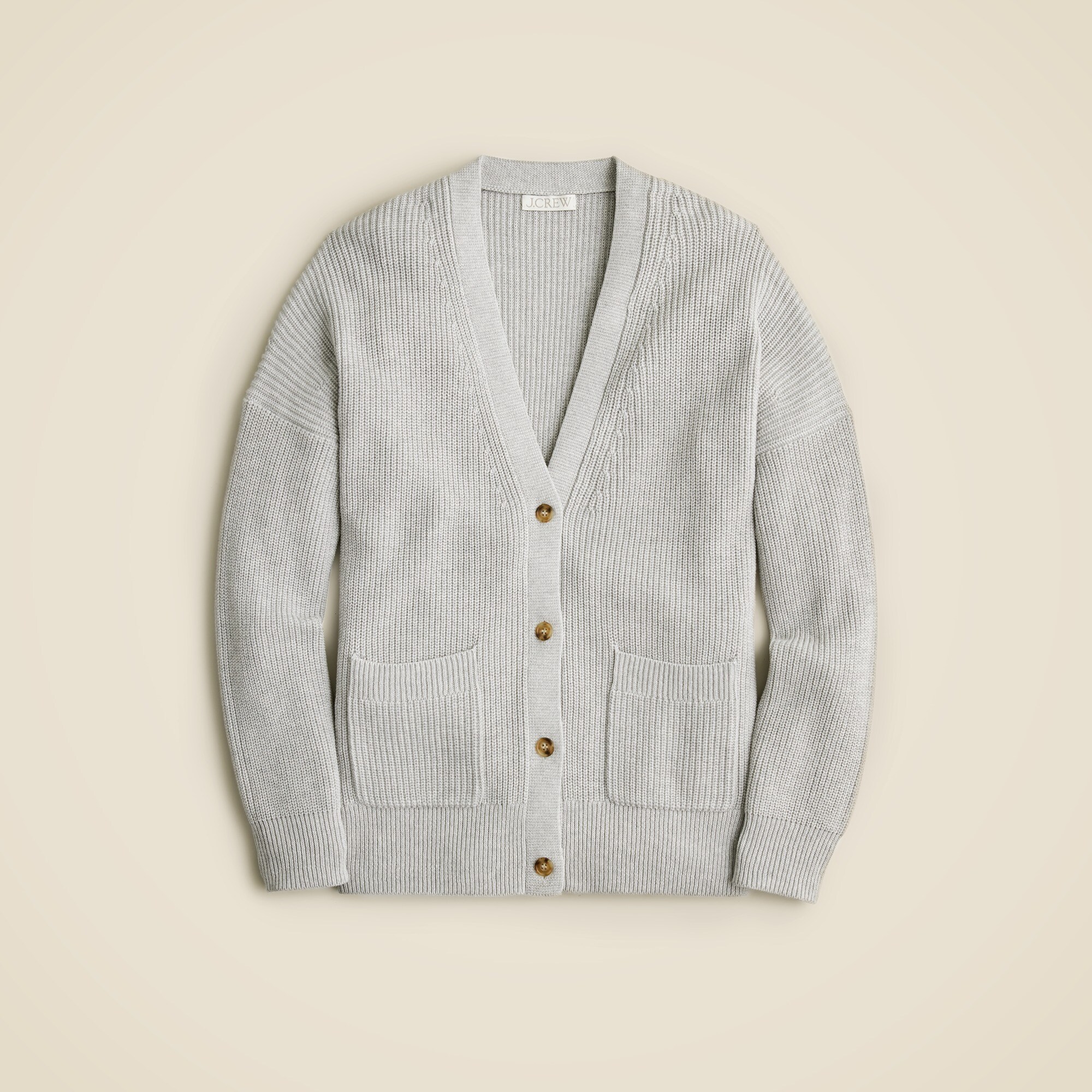 V-neck cotton-blend cardigan sweater