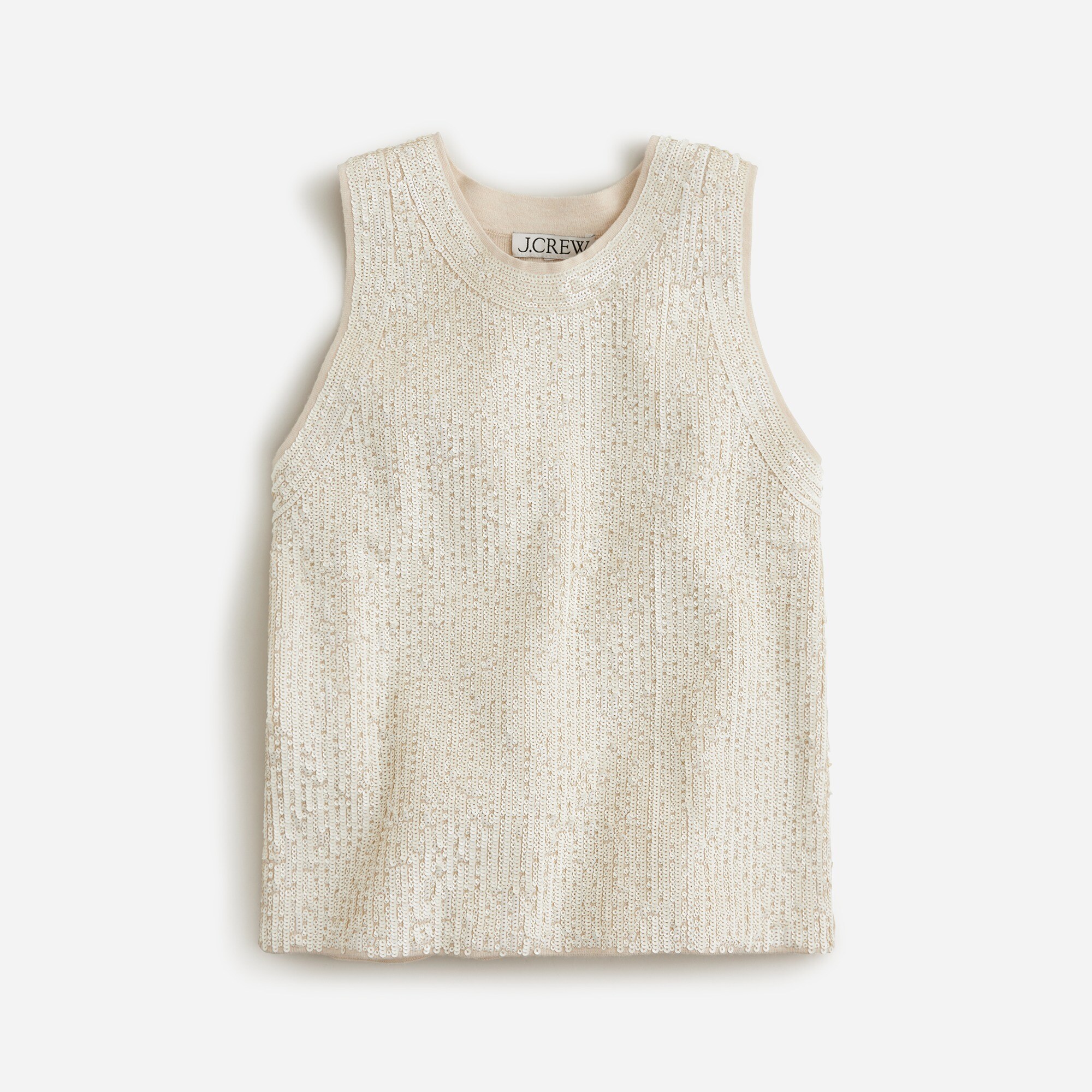 Collection sequin halter sweater-tank