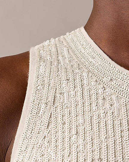 J.Crew: Collection Sequin Halter Sweater-tank For Women