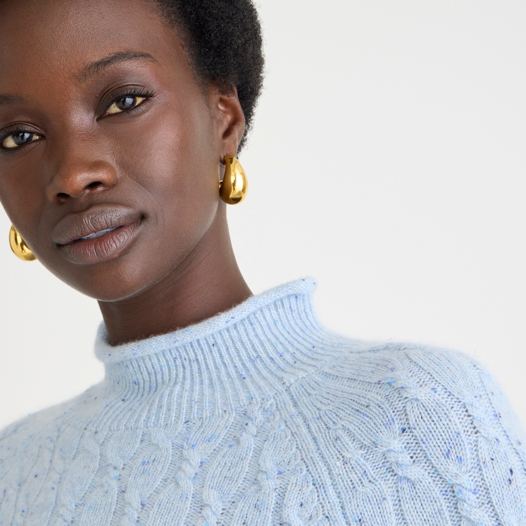 Cashmere Shrunken Cable-knit Rollneck™ Sweater For Women | J.Crew