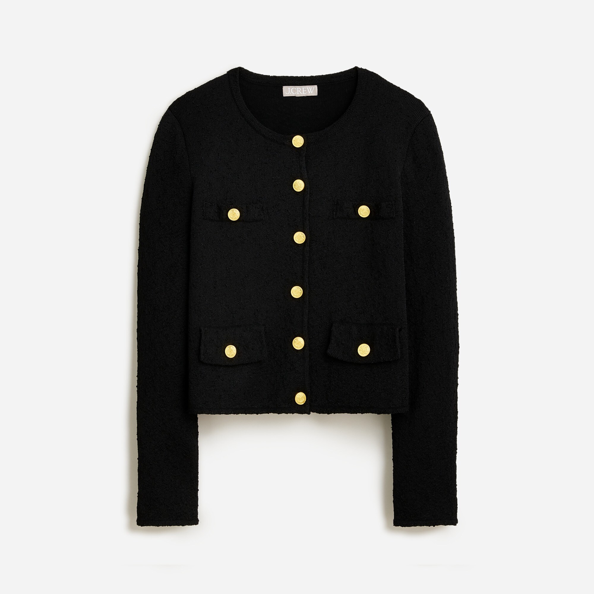 Cropped lady jacket in textured bouclé