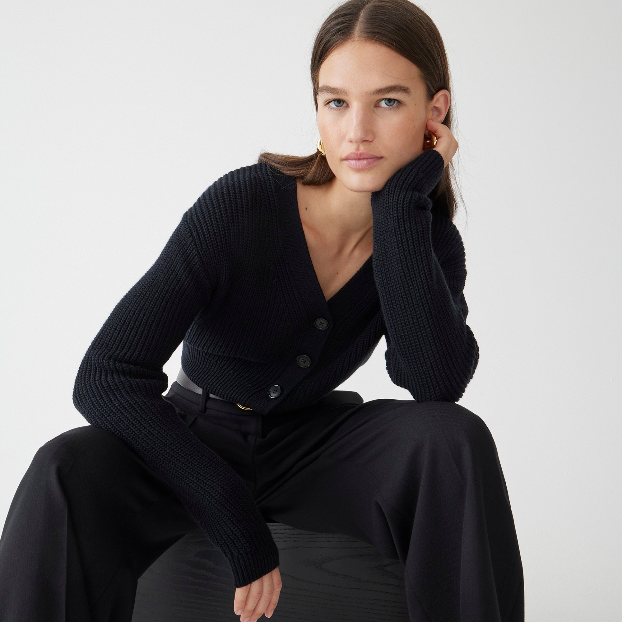 j crew v neck cotton cashmere cardigan sweater