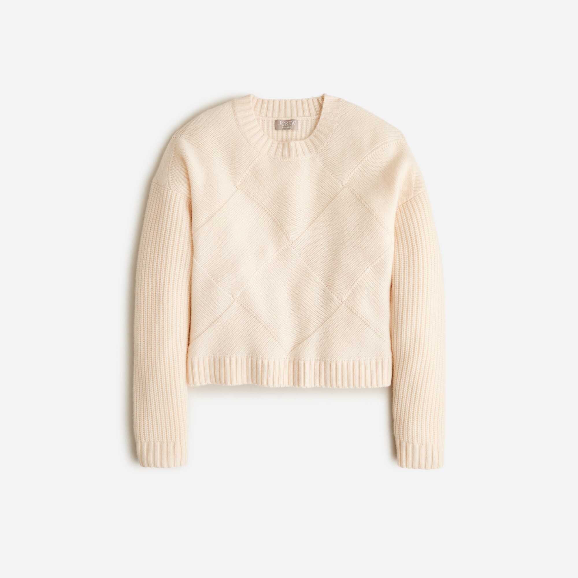 Collection cashmere cross-stitch crewneck sweater