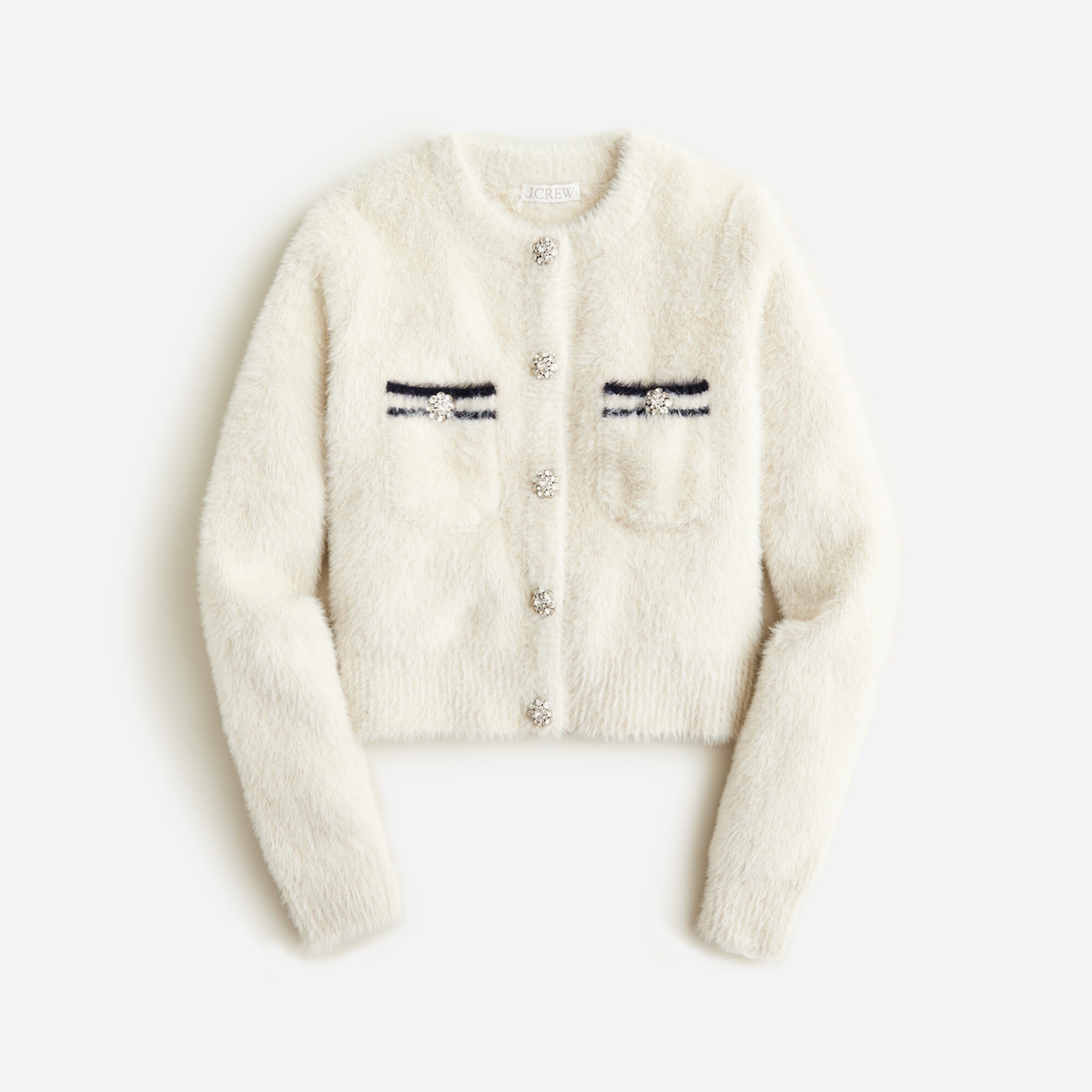 Sweater lady jacket in brushed yarn