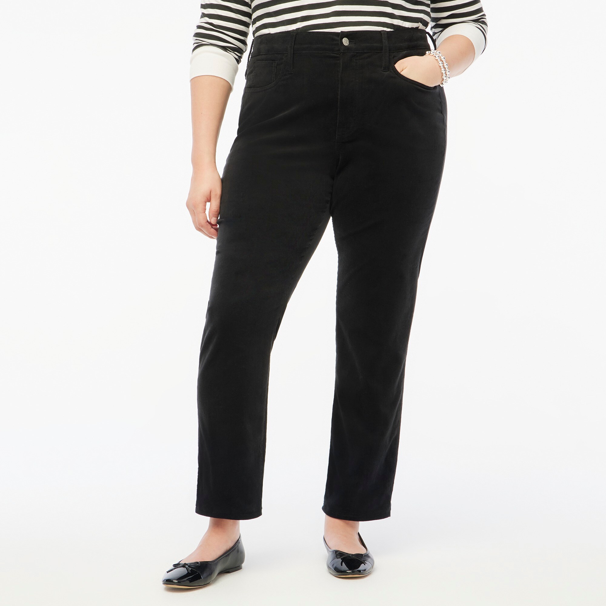 Corduroy full-length essential straight pant