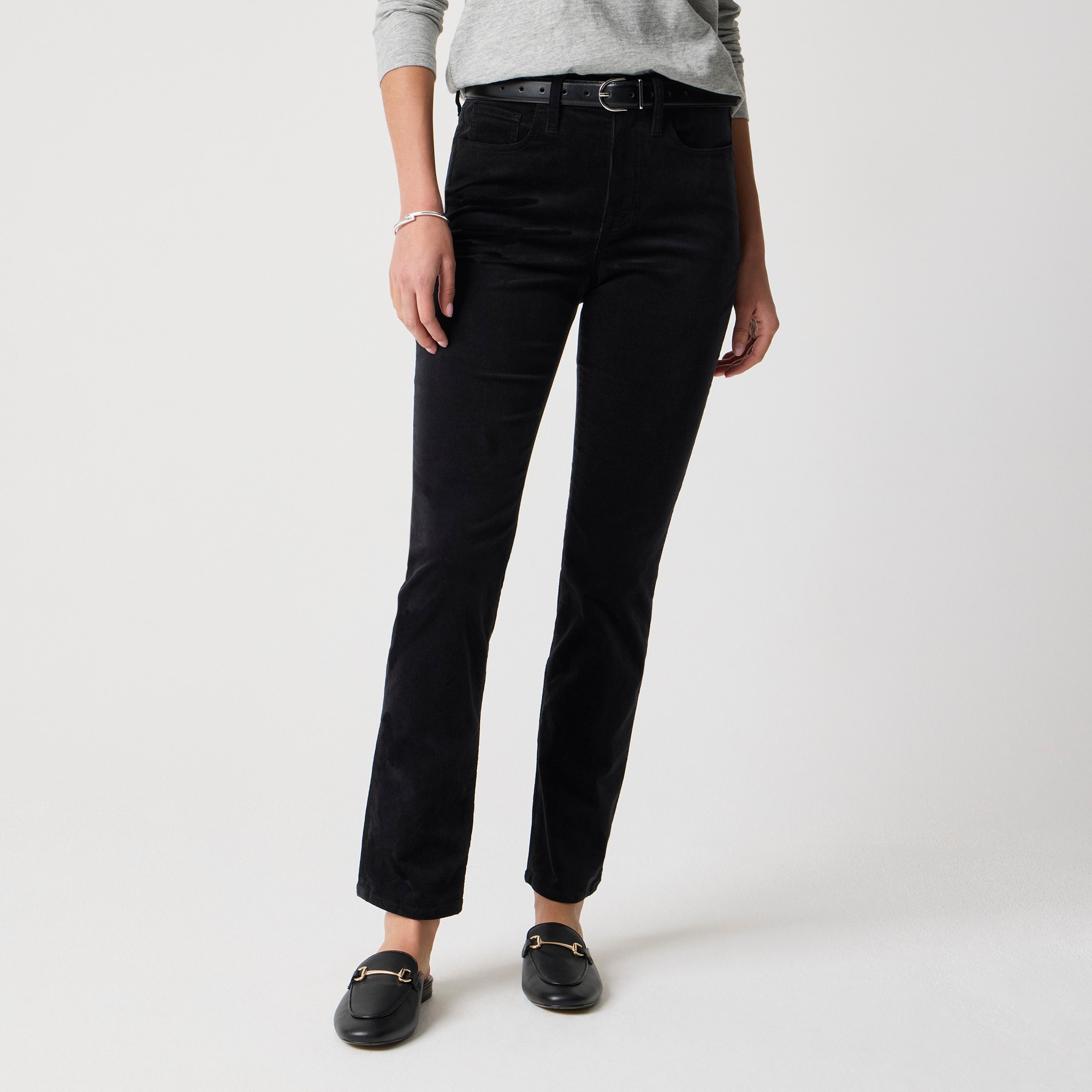 Corduroy full-length essential straight pant