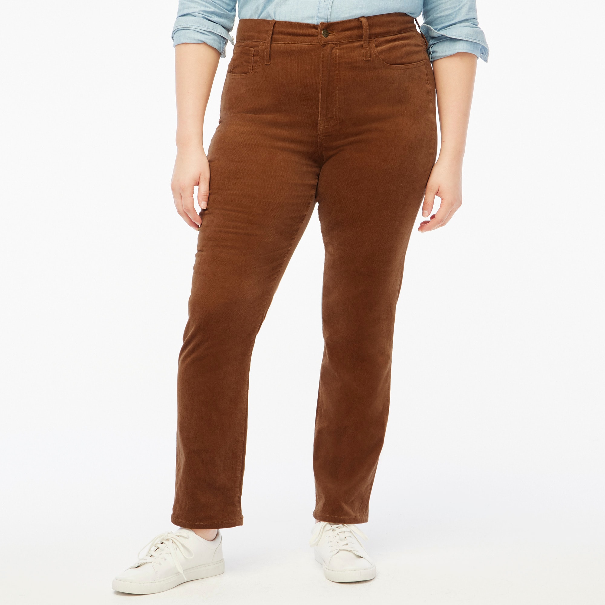 Corduroy full-length essential straight pant