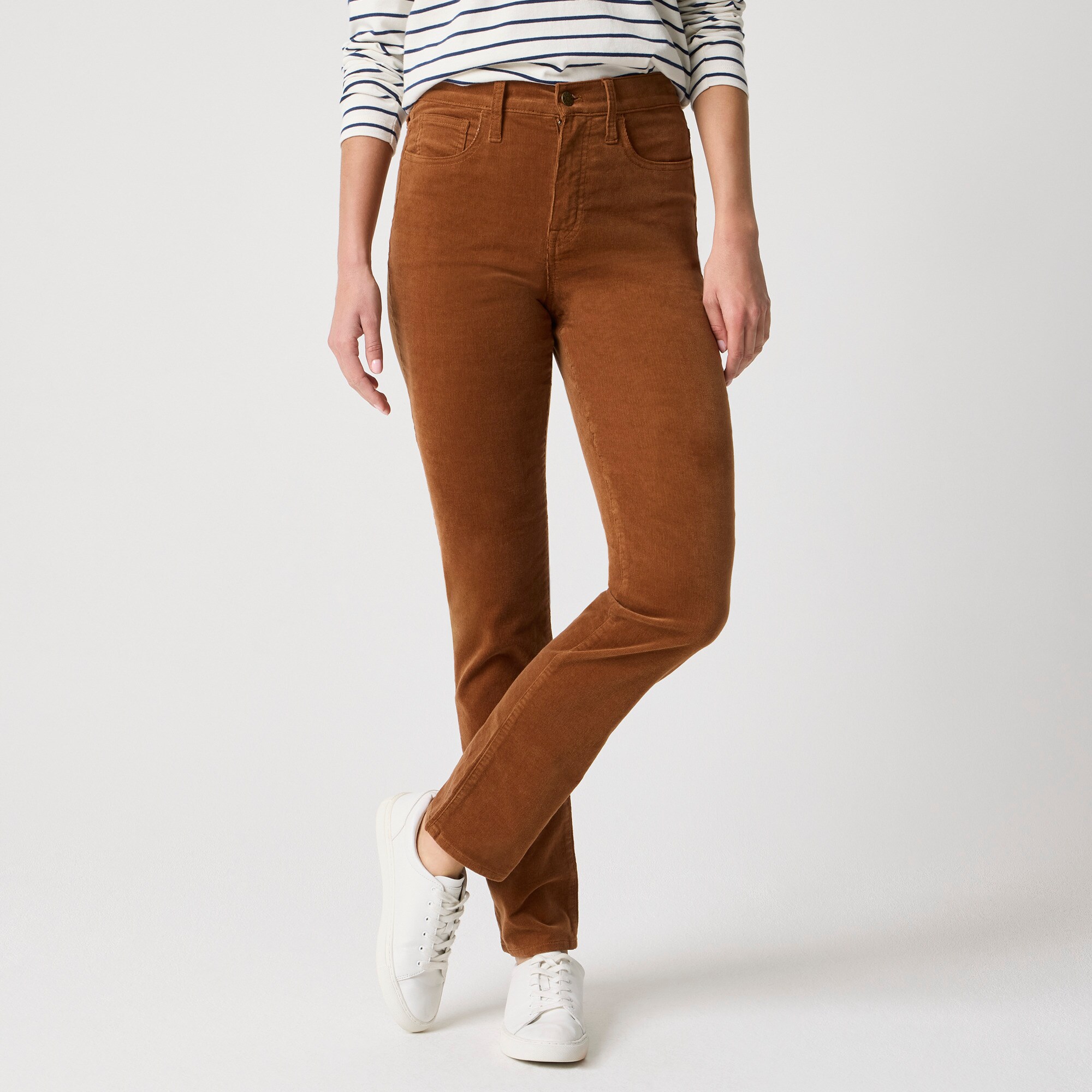 Corduroy full-length essential straight pant