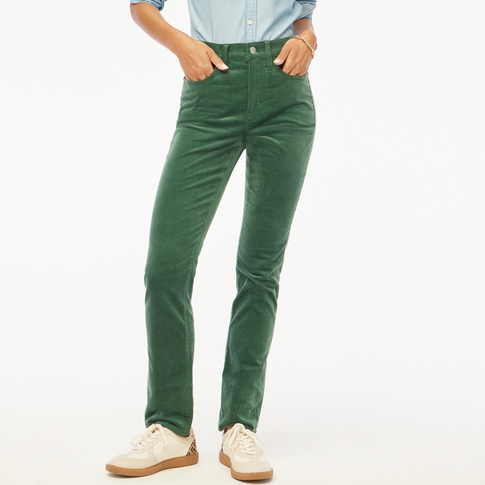 Corduroy full-length essential straight pant
