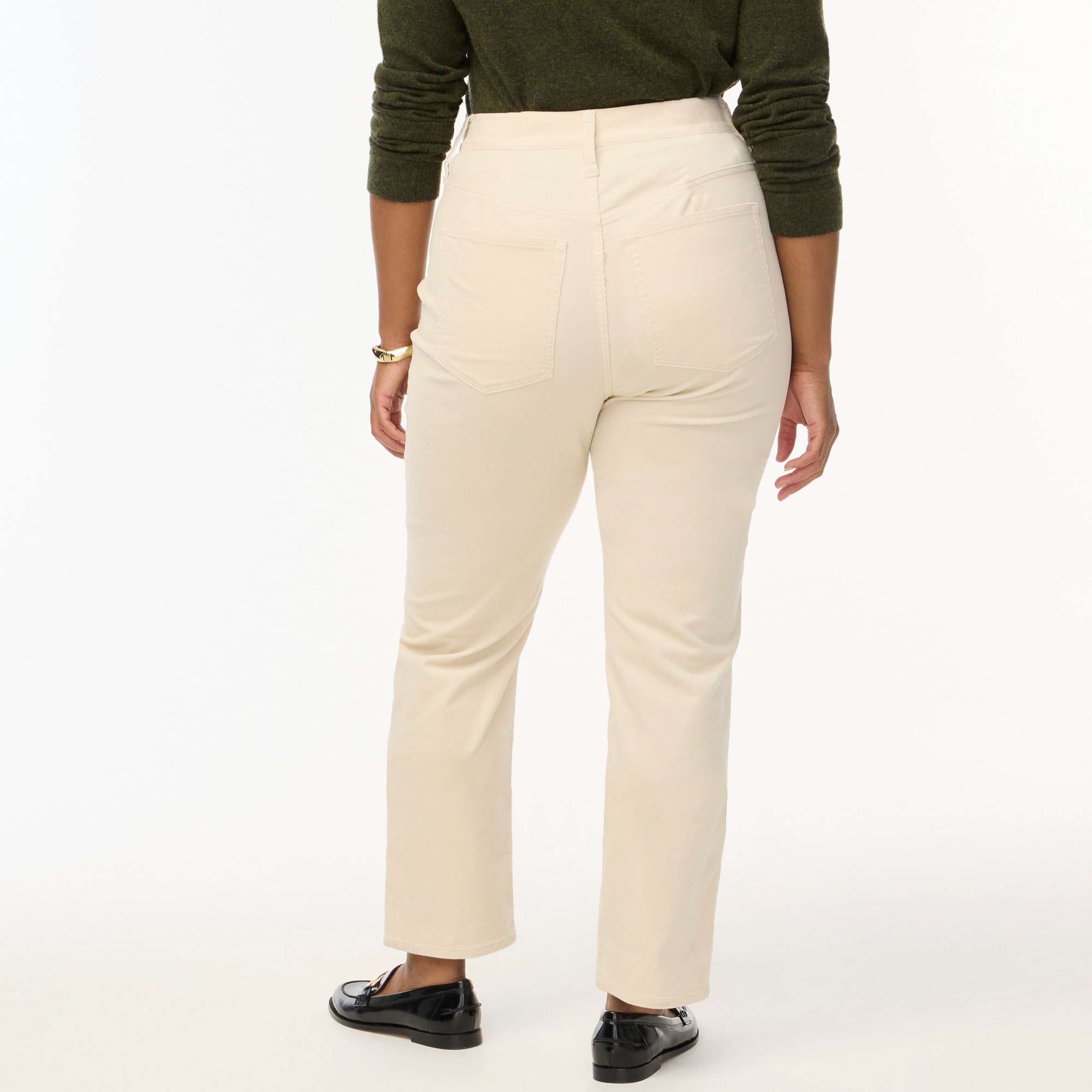 Corduroy full-length essential straight pant